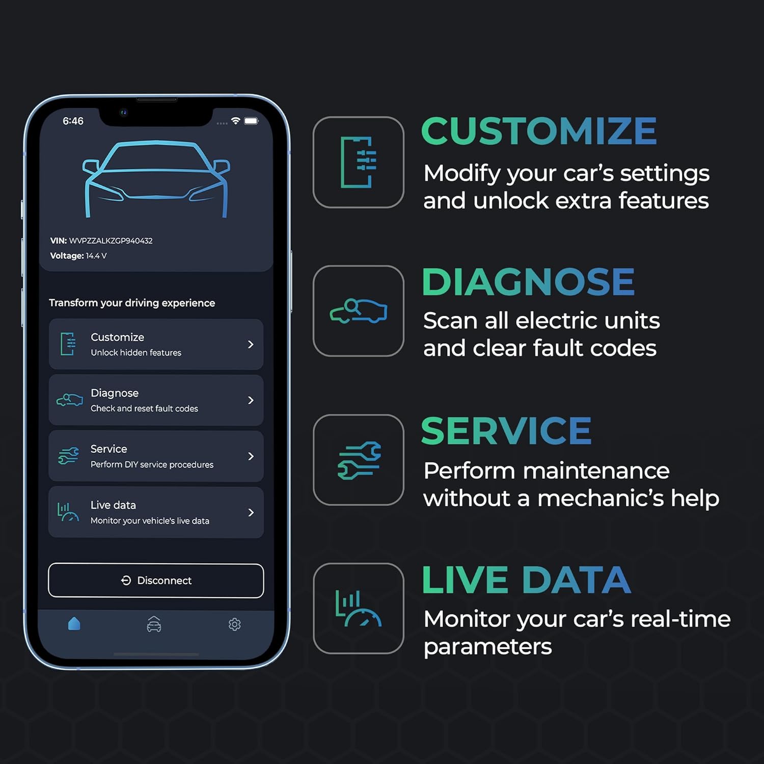 Carista EVO - Bluetooth OBDII Adaptor