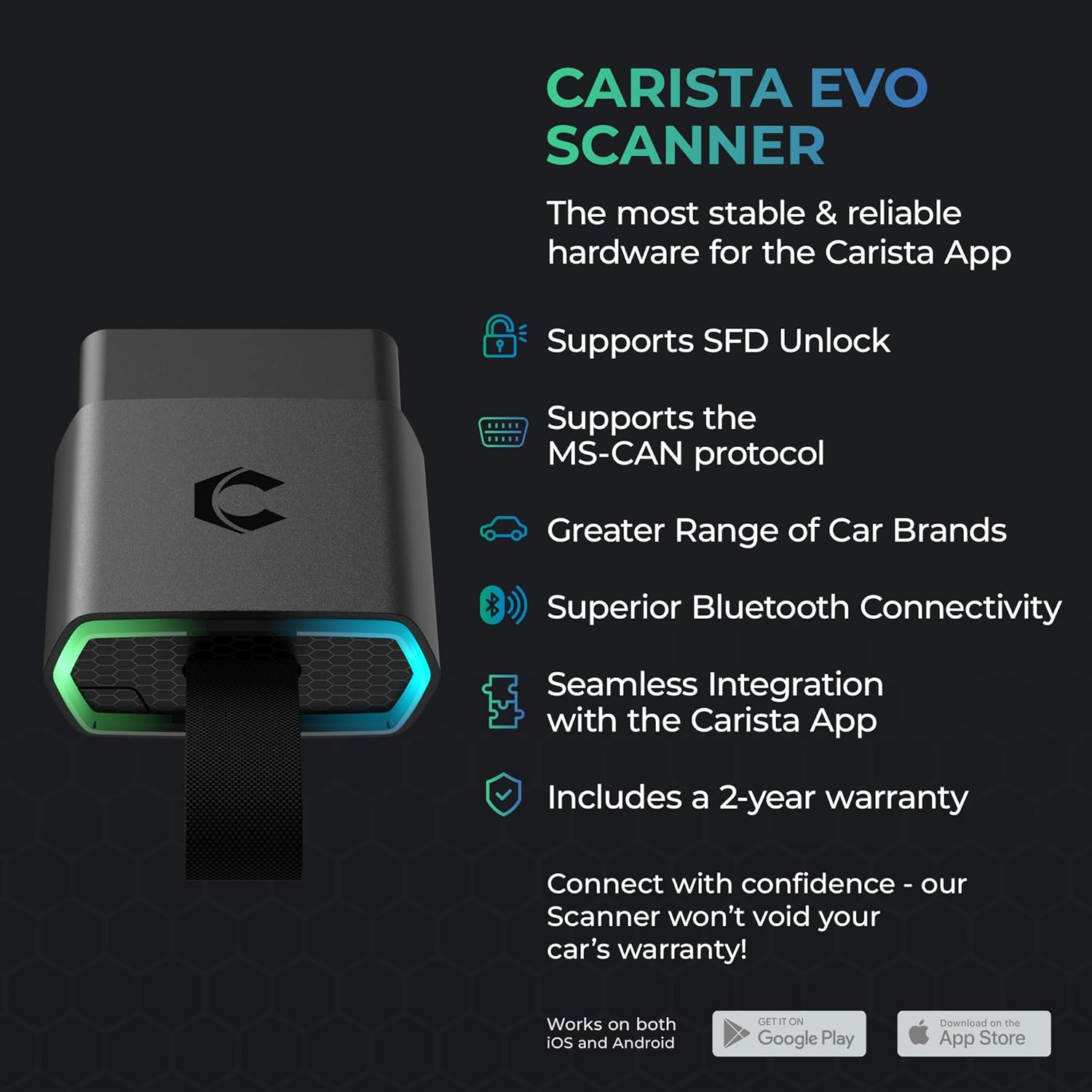 Carista EVO - Bluetooth OBDII Adaptor