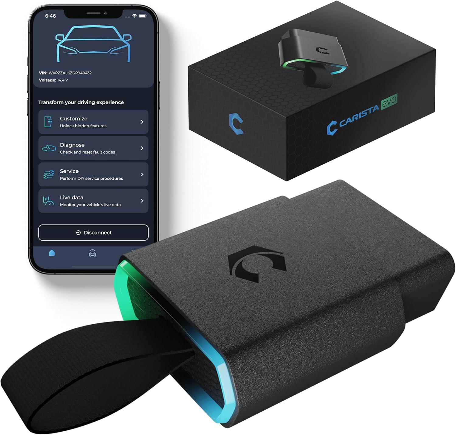 Carista EVO - Bluetooth OBDII Adaptor