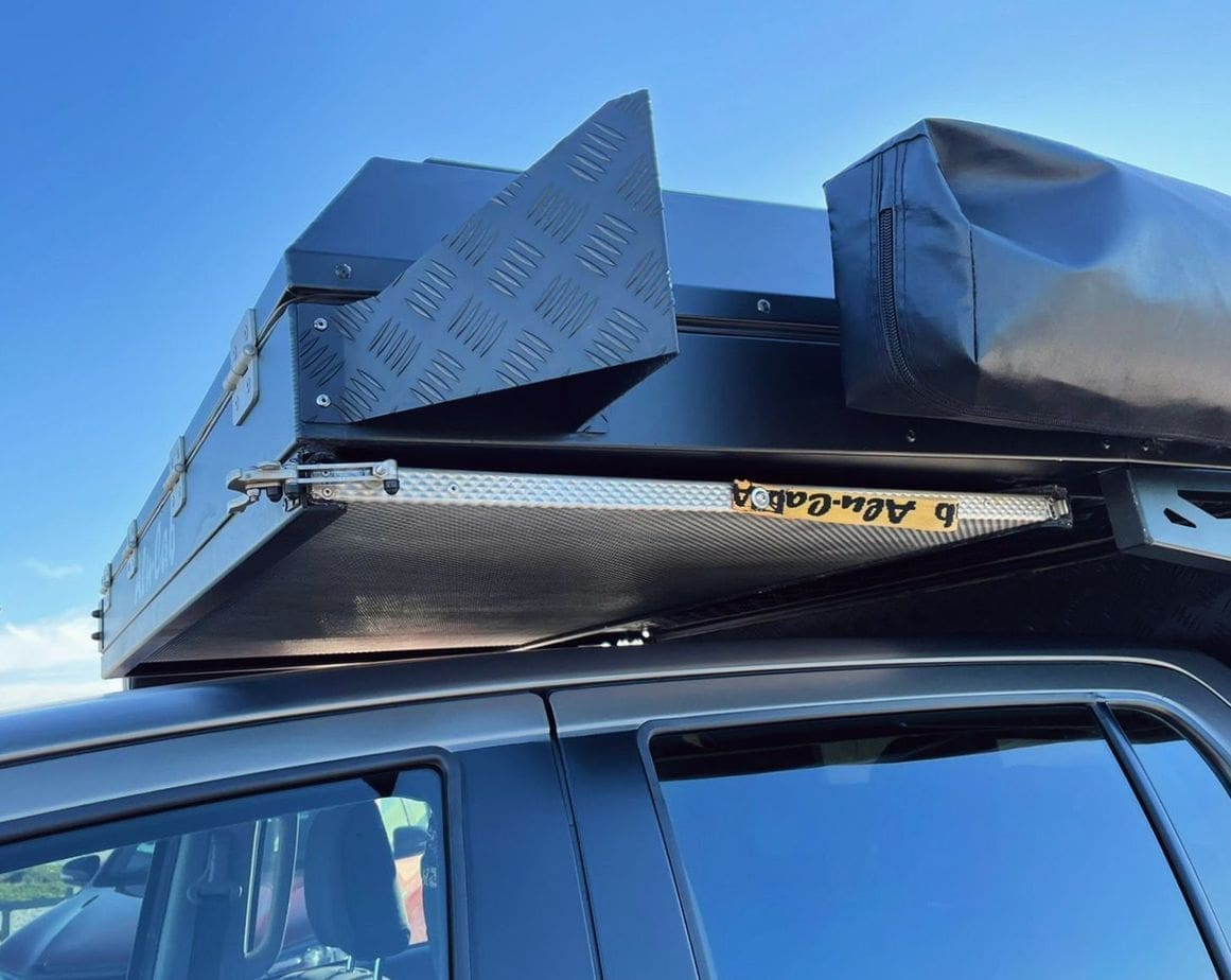 Alu-Cab Canopy Camper & Khaya Table Slide