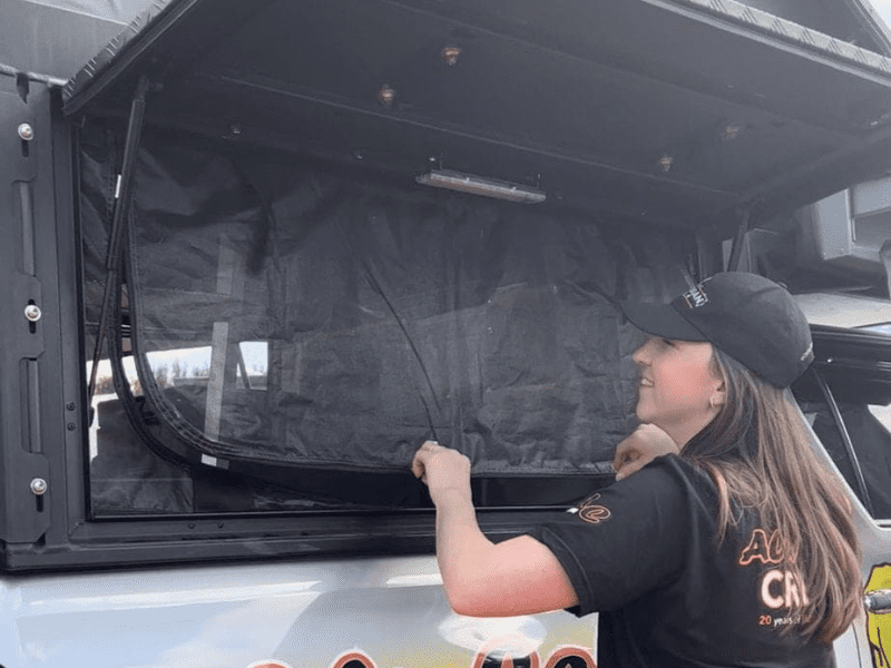 Alu-Cab Canopy Camper Single Door Mid-Size Small Mozzie/Midge Nets