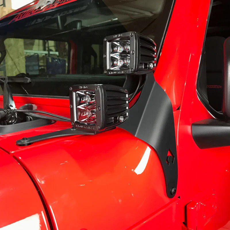 Artec Industries JL A-Pillar Dual LED Cube Light Mounts
