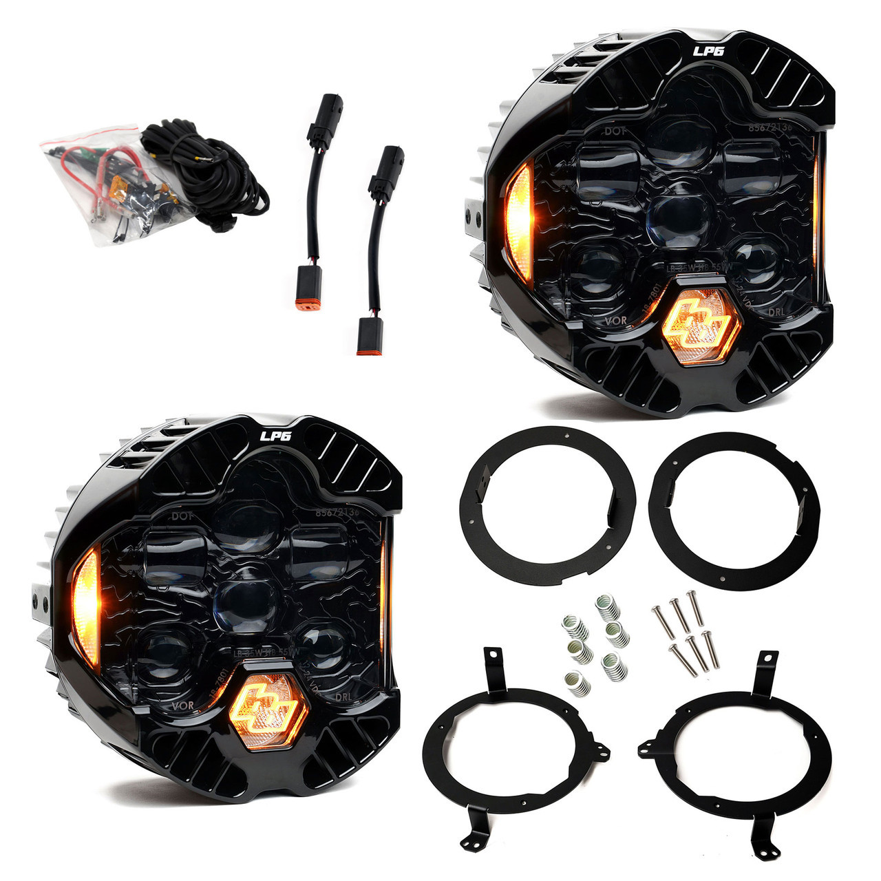 Baja Designs DOT LP6 LED Headlight Kit For Jeep Wrangler JL/Gladiator JT