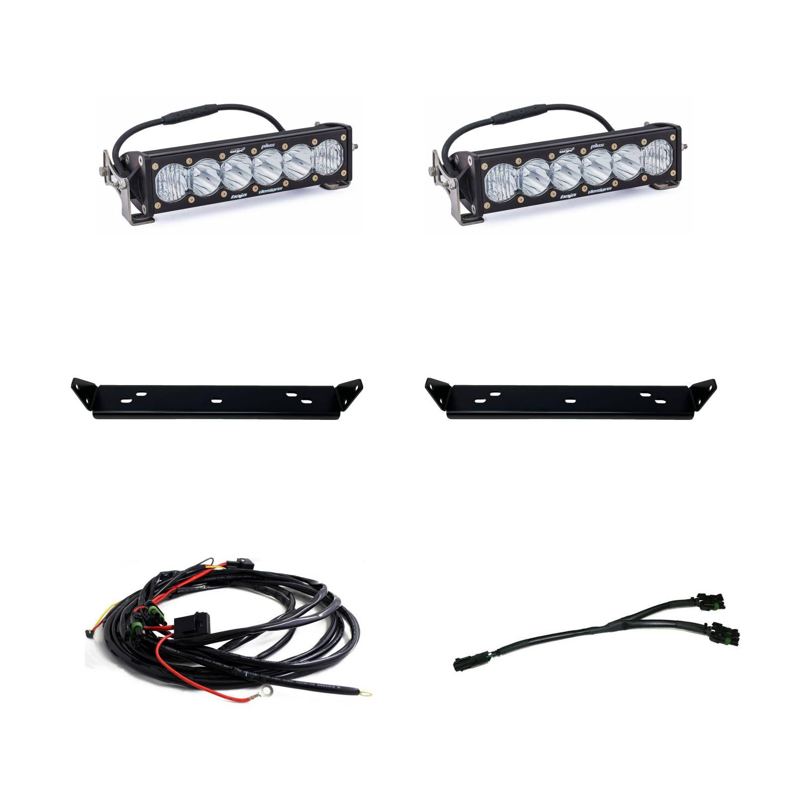 Baja Designs OnX6+ 10" Dual Behind Grille Light Bar Kit - 2021-2025 Ford Raptor/2024-2025 Raptor 37/R