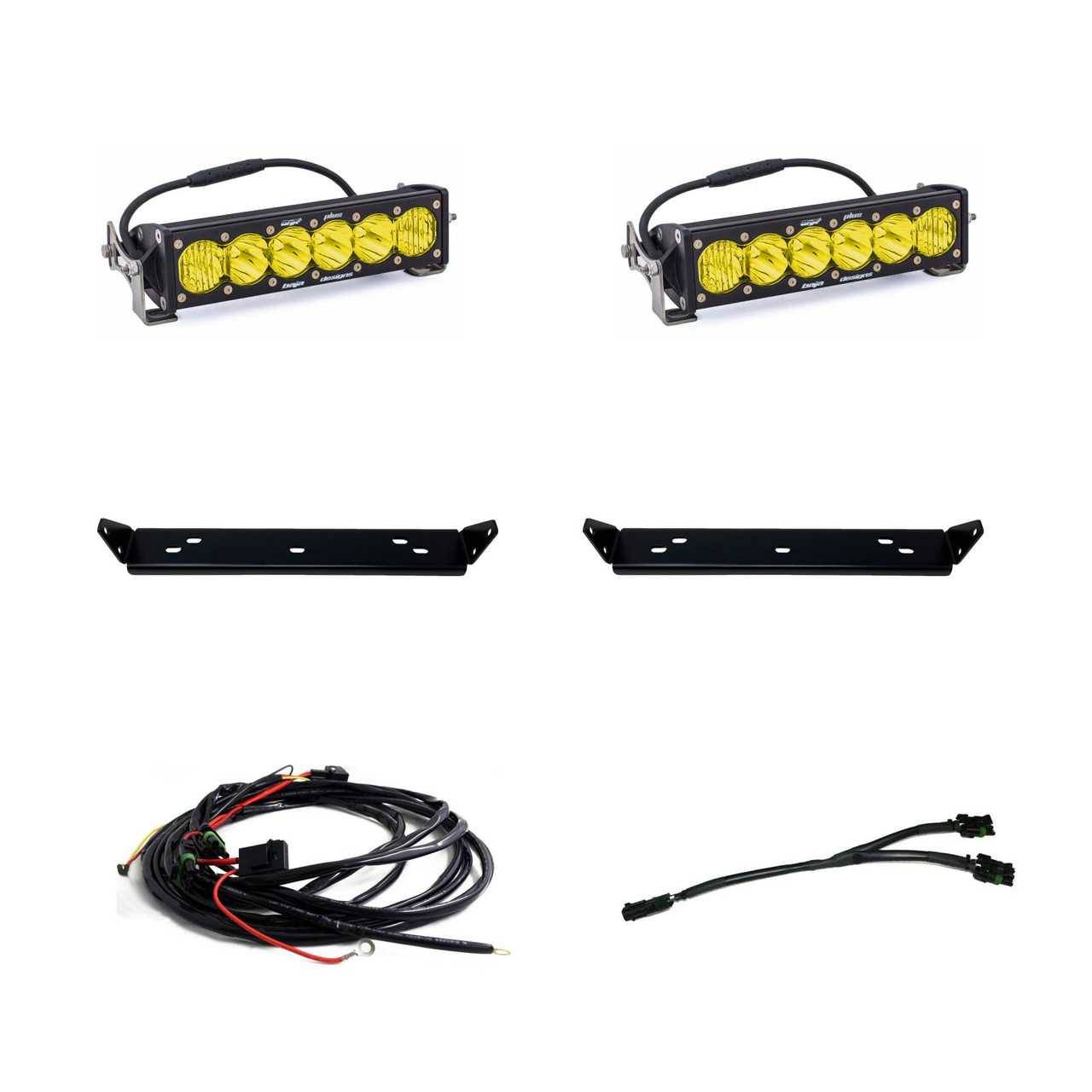 Baja Designs OnX6+ 10" Dual Behind Grille Light Bar Kit - 2021-2025 Ford Raptor/2024-2025 Raptor 37/R