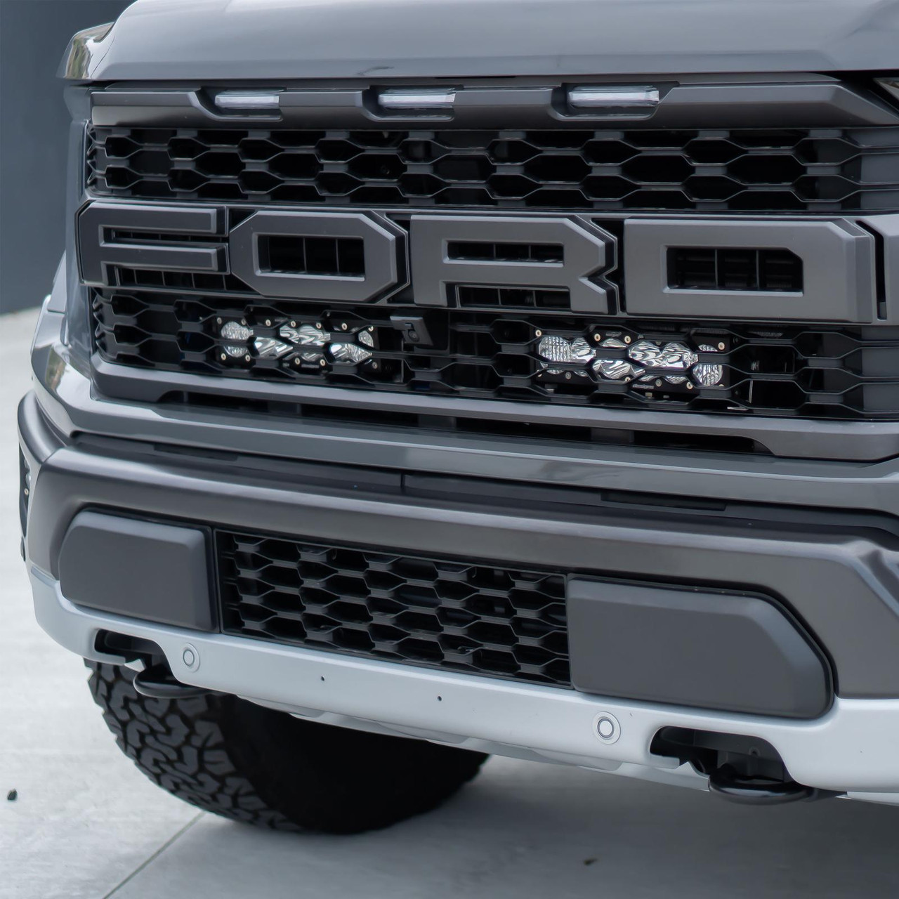 Baja Designs OnX6+ 10" Dual Behind Grille Light Bar Kit - 2021-2025 Ford Raptor/2024-2025 Raptor 37/R