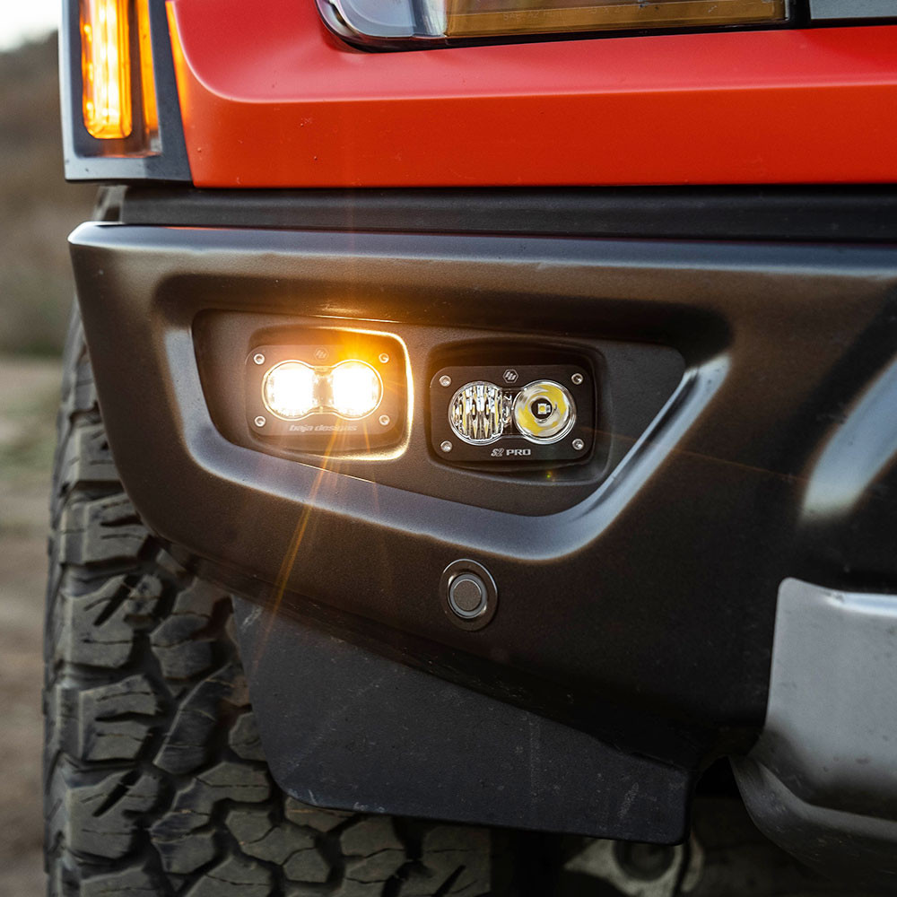 Baja Designs S2 SAE/S2 Pro Fog Pocket Kit - 2021-2025 Ford Raptor/2024 ...