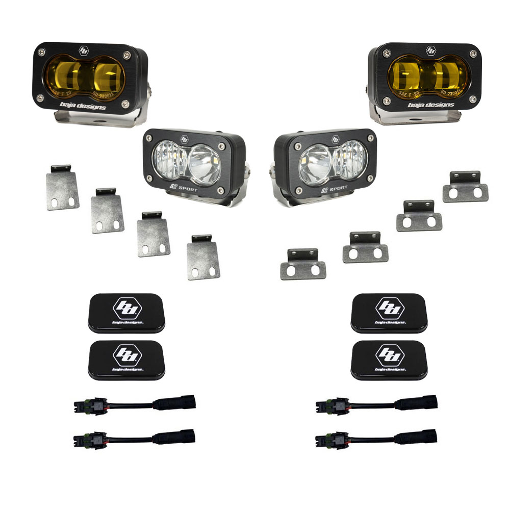 Baja Designs S2 SAE/S2 Sport Fog Pocket Kit - 2021-2025 Ford Raptor/2024-2025 Raptor 37/R/2023-2025 Bronco Raptor