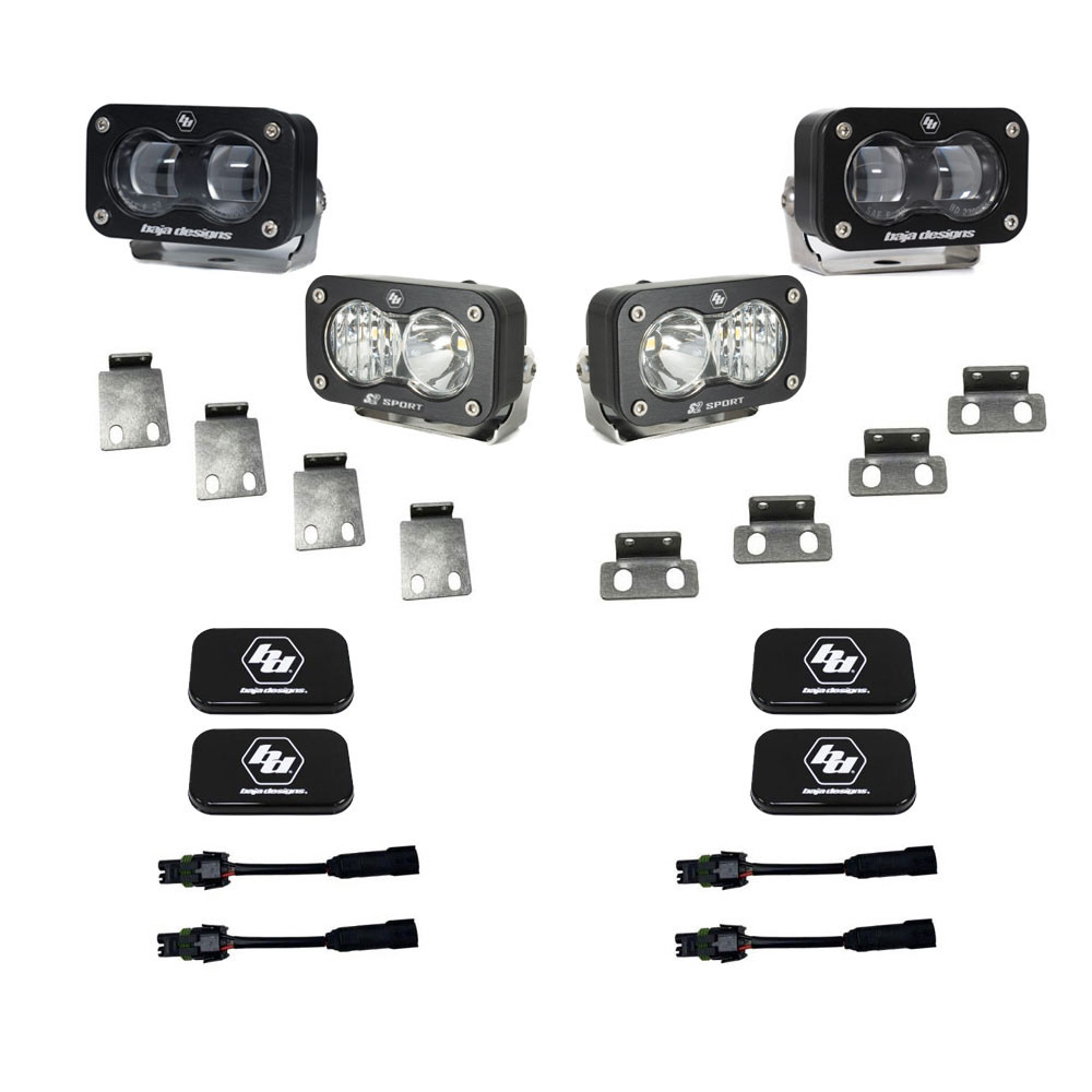 Baja Designs S2 SAE/S2 Sport Fog Pocket Kit - 2021-2025 Ford Raptor/2024-2025 Raptor 37/R/2023-2025 Bronco Raptor