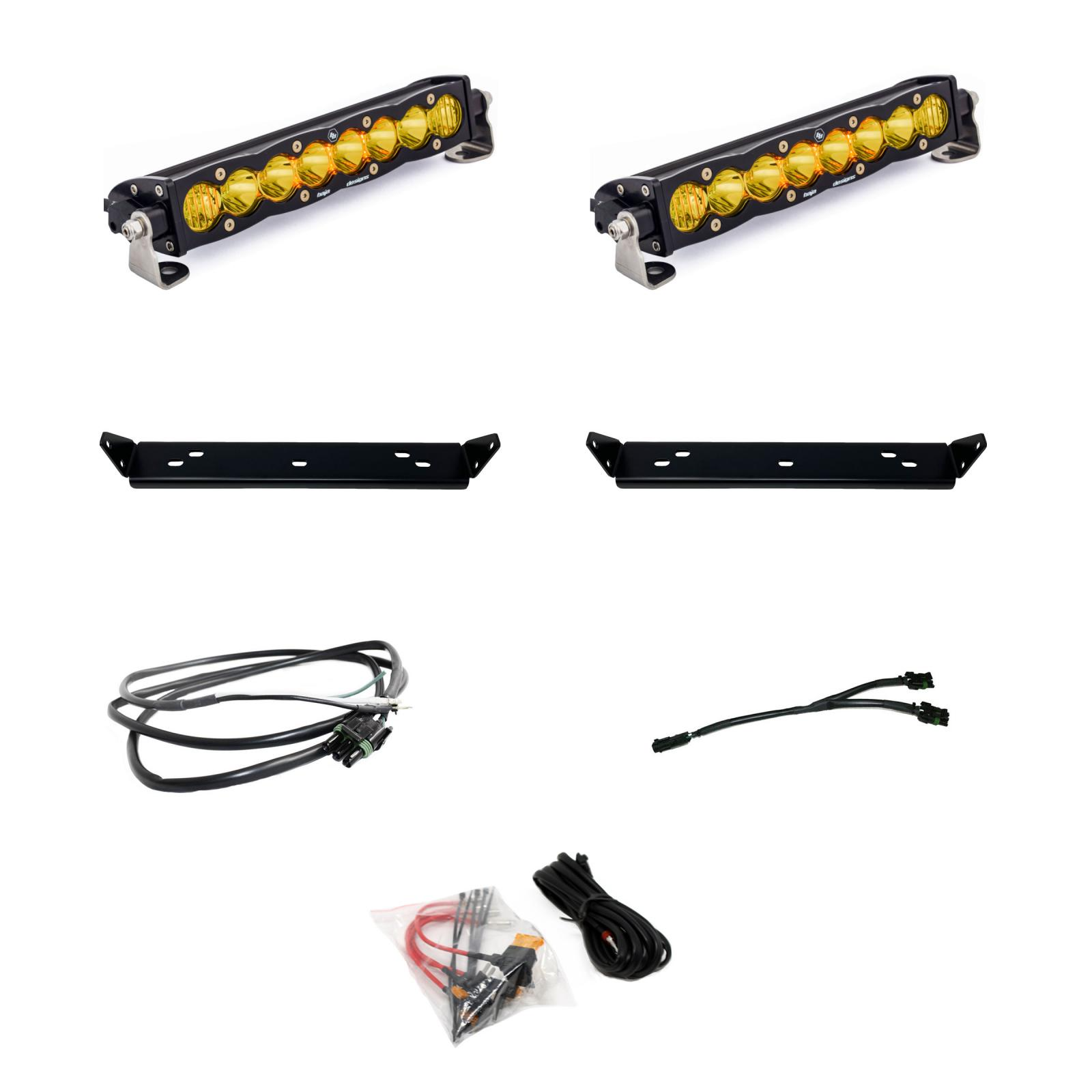 Baja Designs S8 10" Dual Behind Grille Light Bar Kit - 2021-2025 Ford Raptor/2024-2025 Raptor 37/R