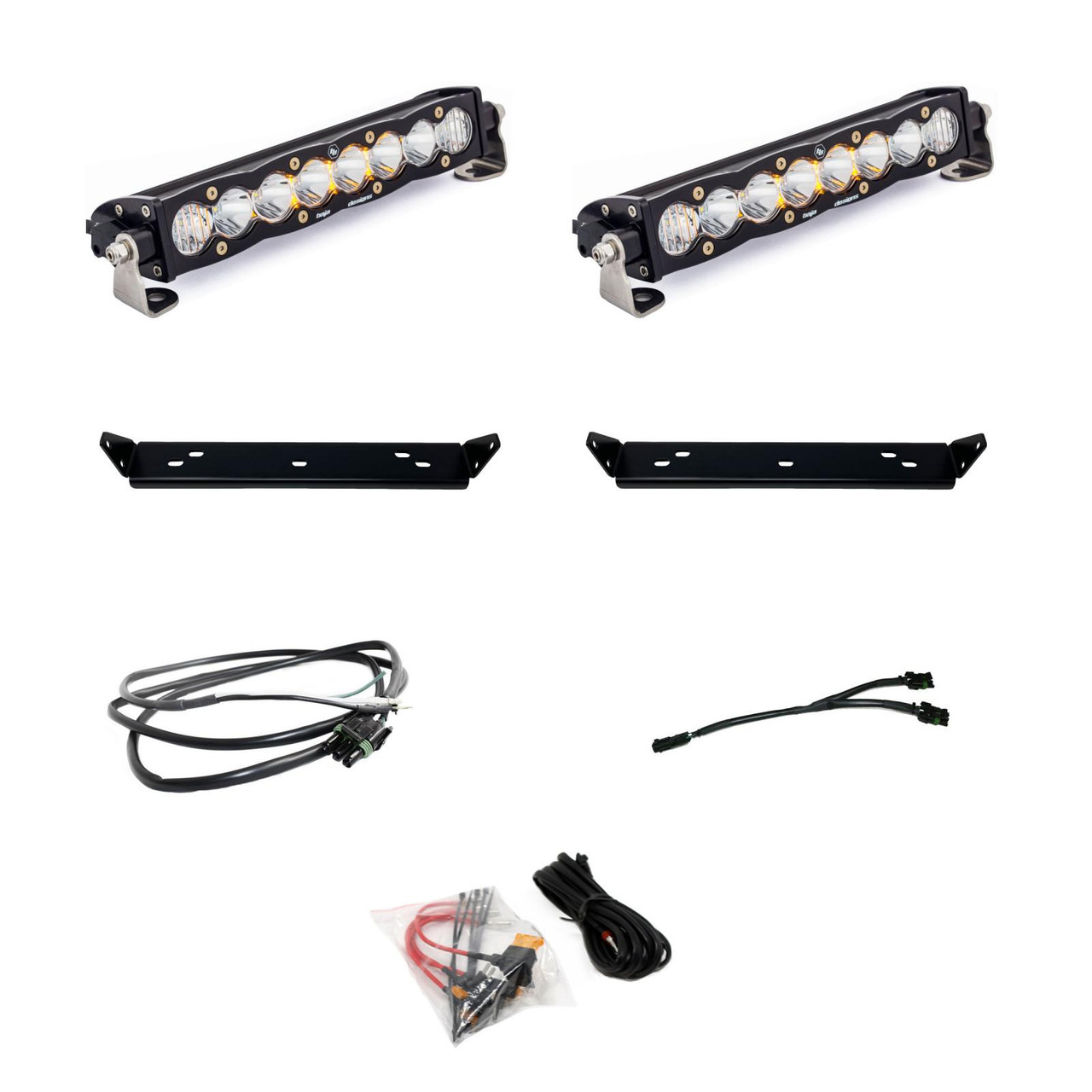 Baja Designs S8 10" Dual Behind Grille Light Bar Kit - 2021-2025 Ford Raptor/2024-2025 Raptor 37/R