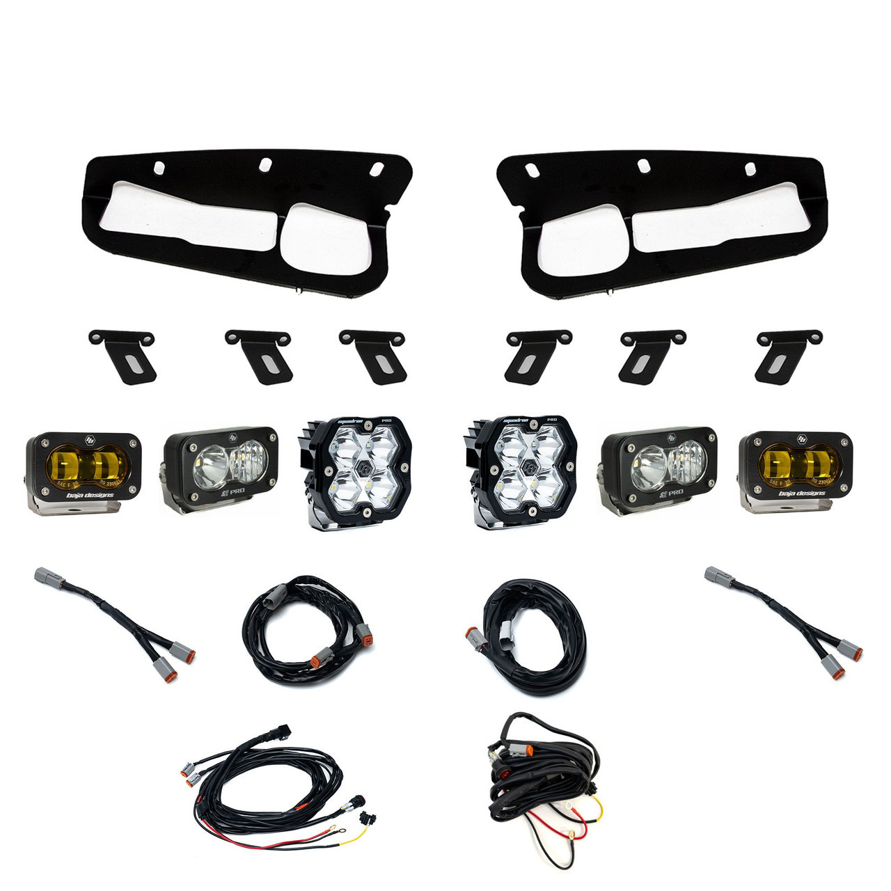 Baja Designs Squadron 2.0 Pro/S2 Pro/S2 SAE "Pro" Fog Pocket Light Kit - Ford 2021-26 Bronco 2022-24 Bronco Raptor w/ Steel Bumper