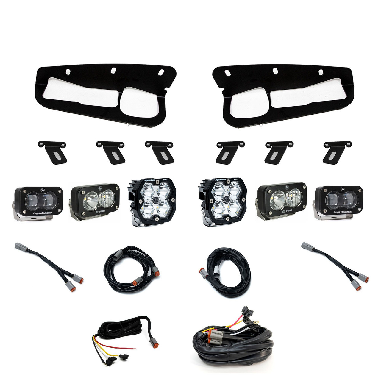 Baja Designs Squadron 2.0 Pro/S2 Pro/S2 SAE "Pro" Fog Pocket Light Kit - Ford 2021-26 Bronco 2022-24 Bronco Raptor w/ Steel Bumper