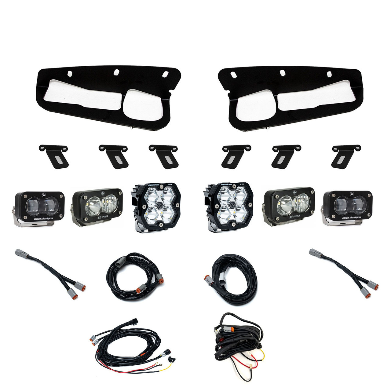 Baja Designs Squadron 2.0 Pro/S2 Pro/S2 SAE "Pro" Fog Pocket Light Kit - Ford 2021-26 Bronco 2022-24 Bronco Raptor w/ Steel Bumper
