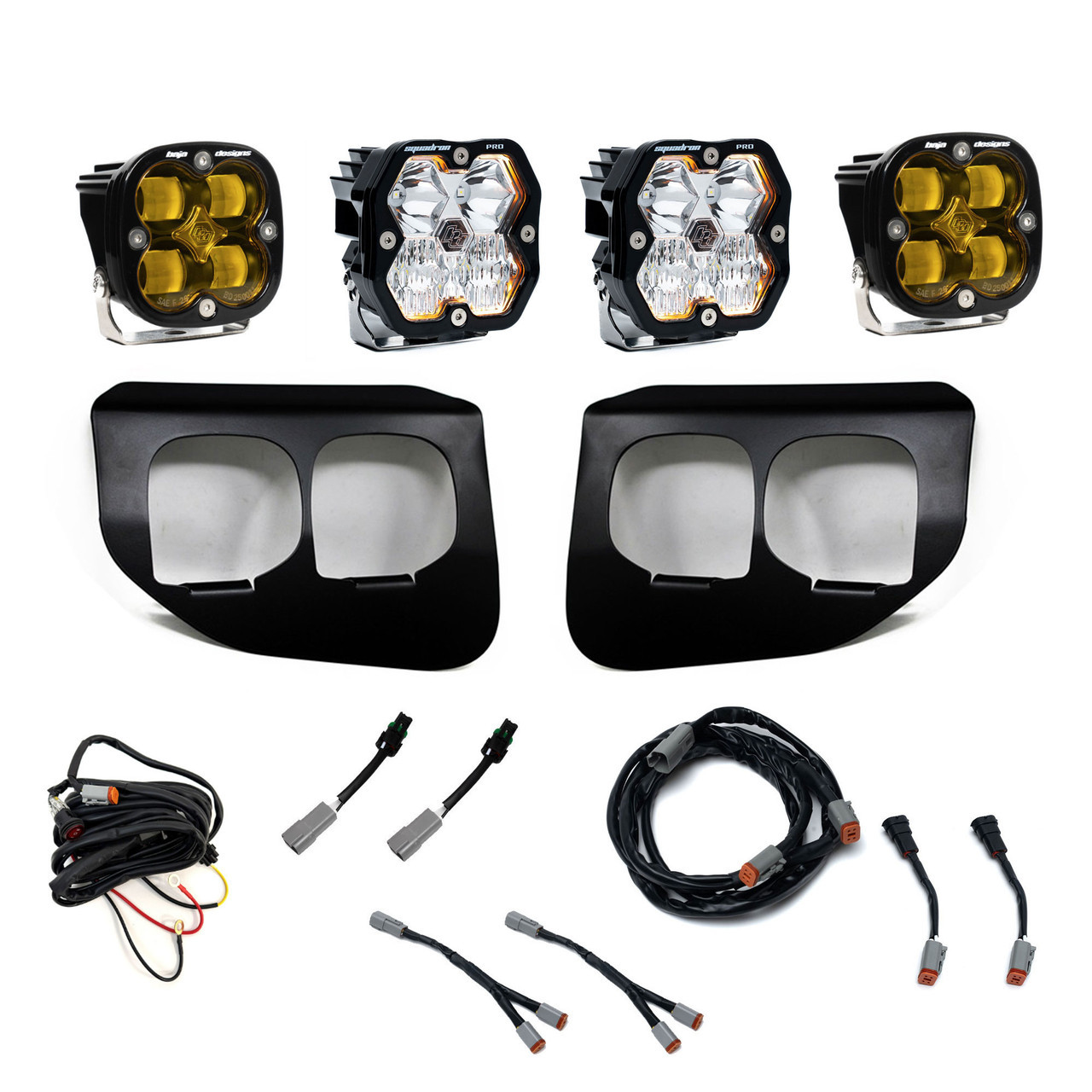 Baja Designs Squadron 2.0 Pro/Squadron SAE Dual Fog Pocket Light Kit - Ford 2020-22 F-250/350 Super Duty