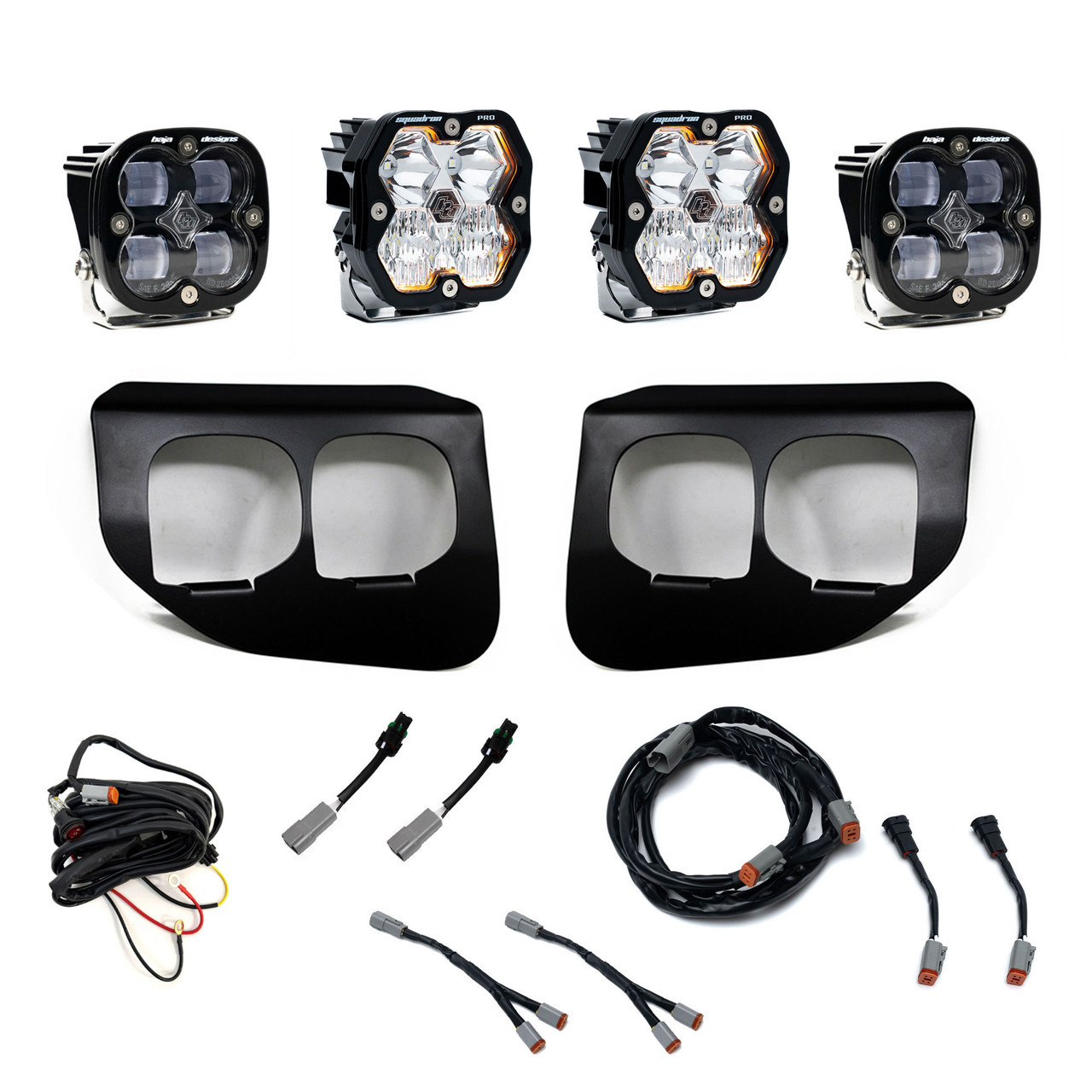 Baja Designs Squadron 2.0 Pro/Squadron SAE Dual Fog Pocket Light Kit - Ford 2020-22 F-250/350 Super Duty