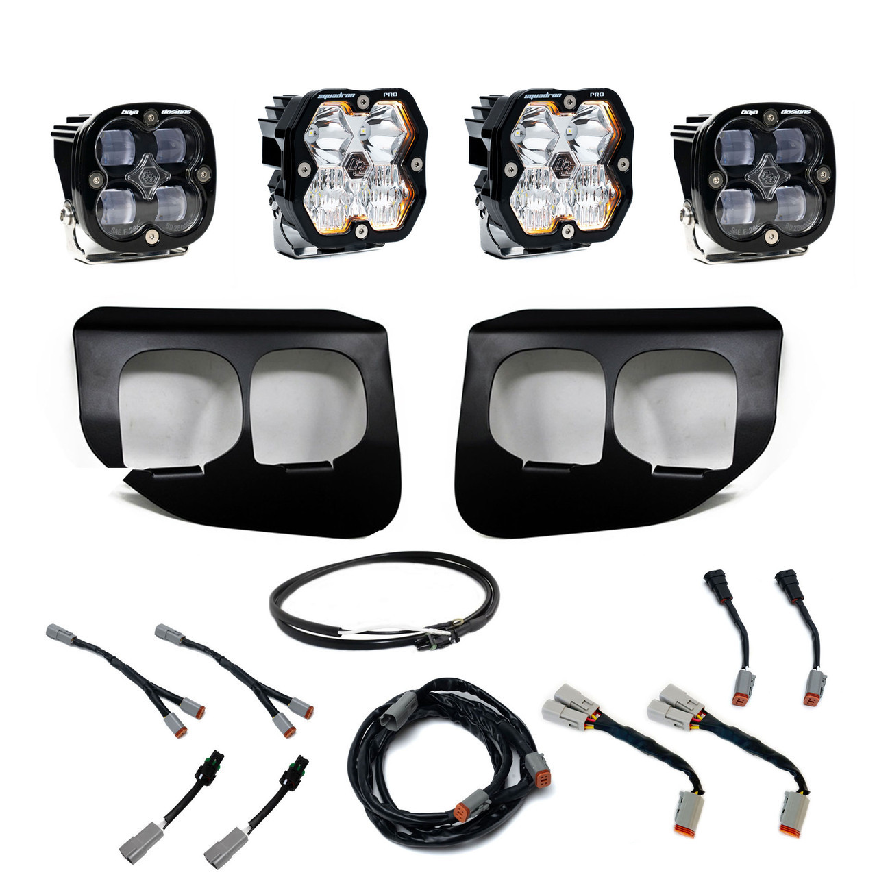Baja Designs Squadron 2.0 Pro/Squadron SAE Dual Fog Pocket Light Kit - Ford 2020-22 F-250/350 Super Duty