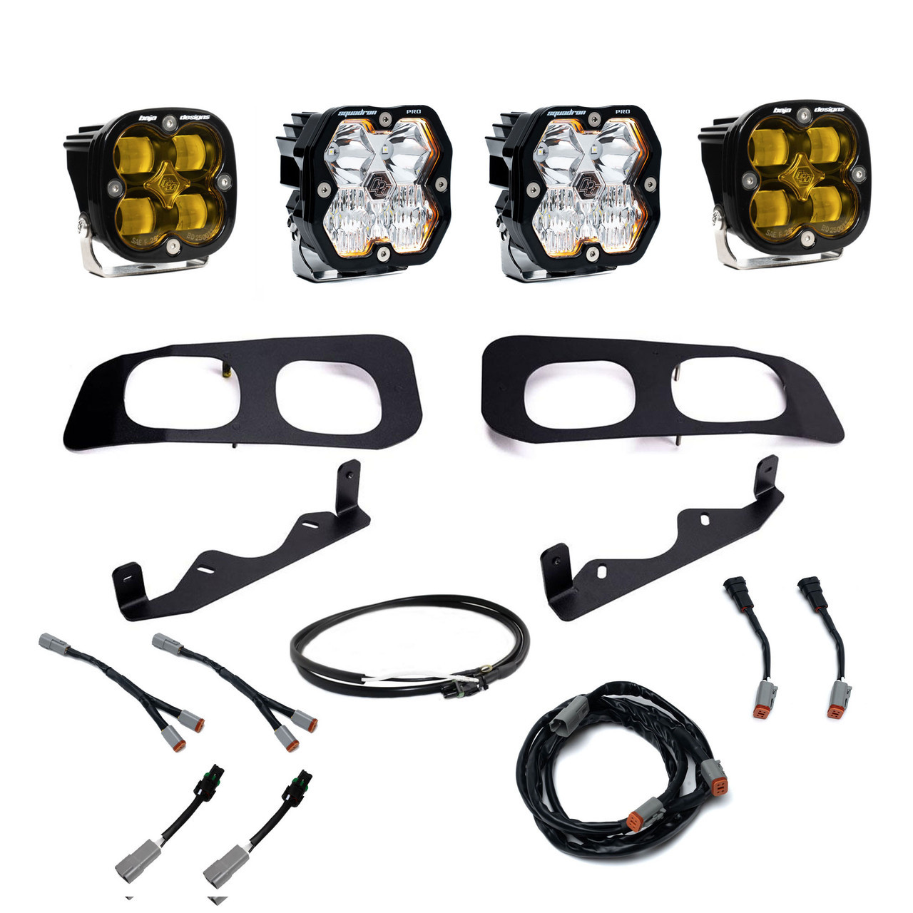 Baja Designs Squadron 2.0 Pro/Squadron SAE Dual Fog Pocket Light Kit - Ford 2023-26 F-250/350 Super Duty
