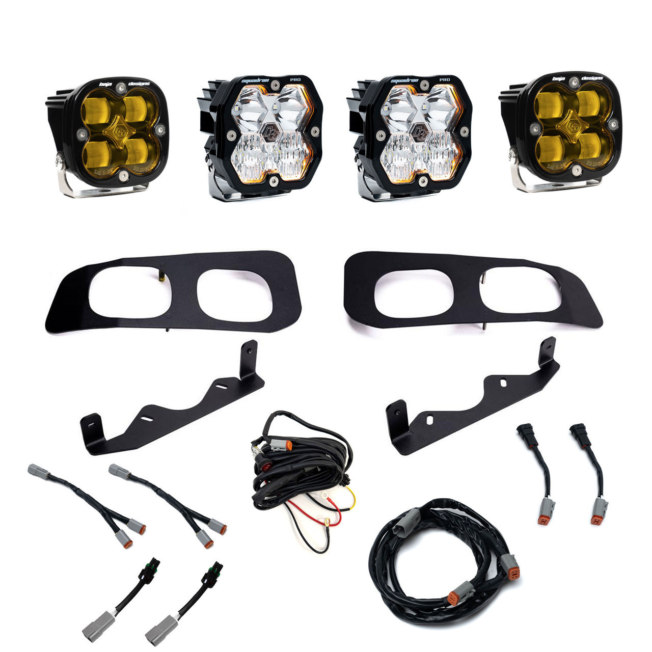 Baja Designs Squadron 2.0 Pro/Squadron SAE Dual Fog Pocket Light Kit - Ford 2023-26 F-250/350 Super Duty