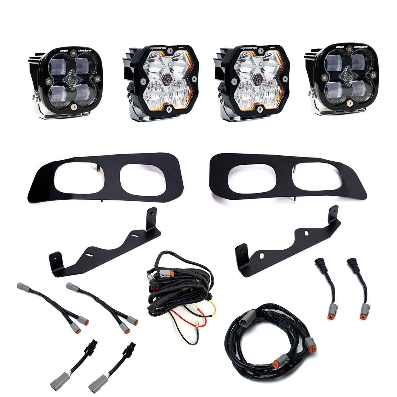Baja Designs Squadron 2.0 Pro/Squadron SAE Dual Fog Pocket Light Kit - Ford 2023-26 F-250/350 Super Duty