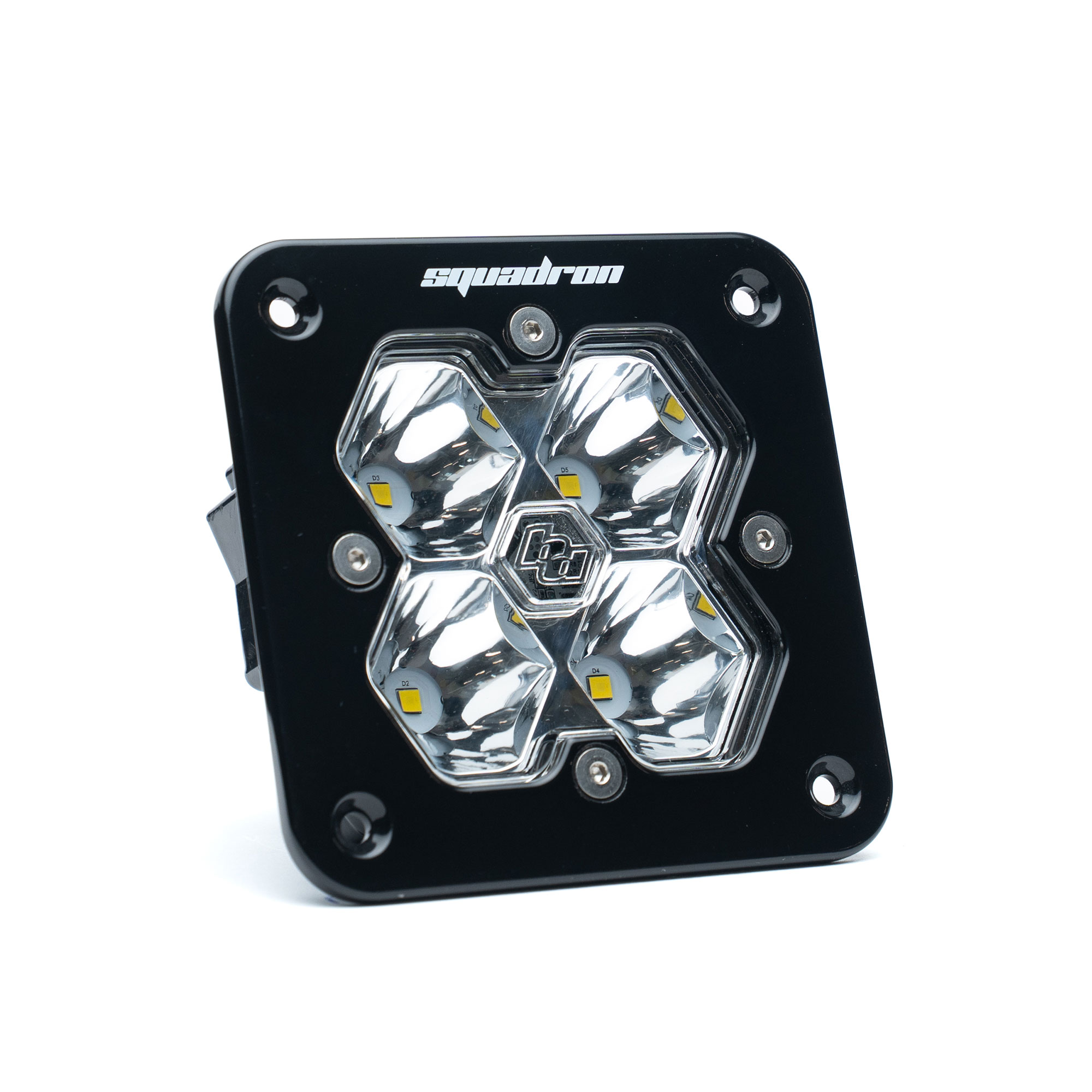 Baja Designs Squadron 2.0 Sport Black Flush Mount LED Auxiliary Light Pod Single