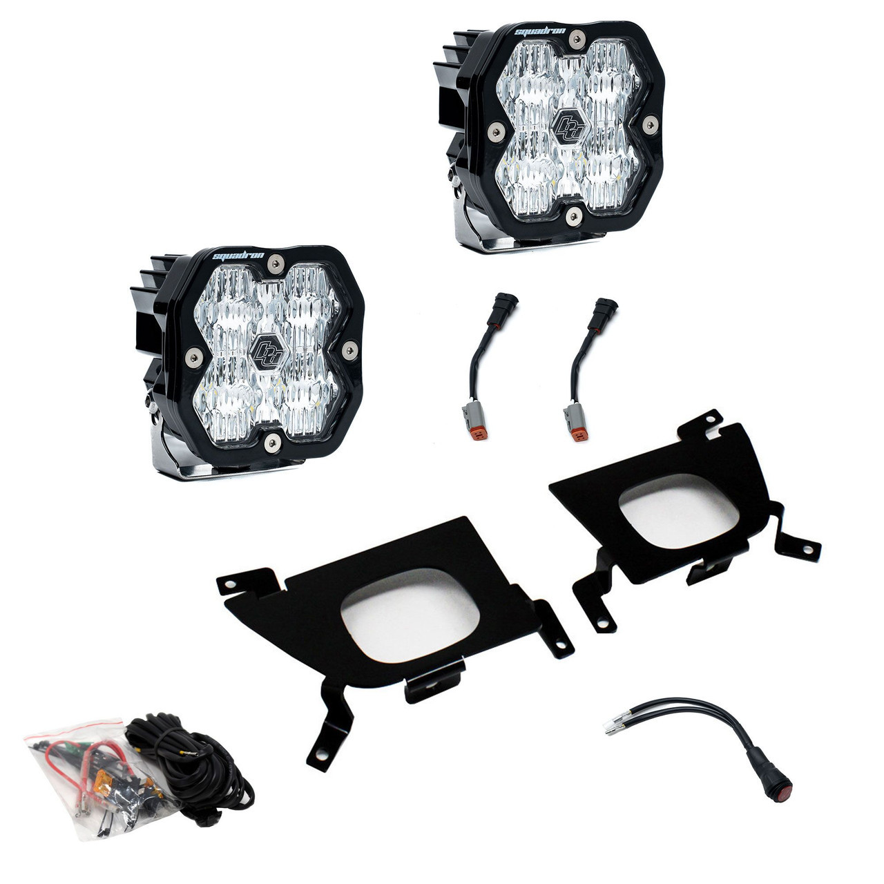 Baja Designs Squadron 2.0 Sport Fog Pocket Light Kit - Chevrolet 2019-22 Silverado 1500 2020-22 2500HD/3500HD