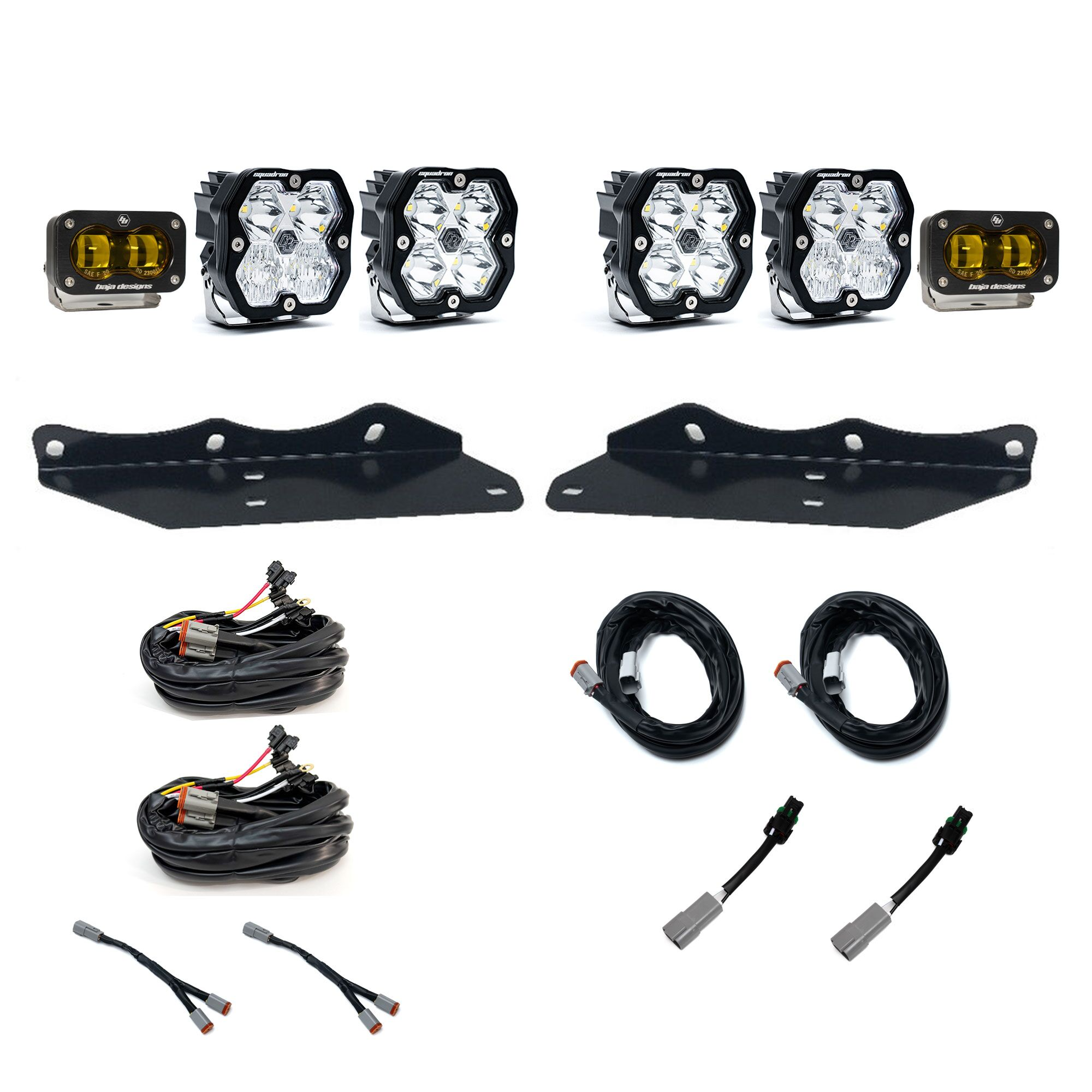 Baja Designs Squadron 2.0 Sport/S2 SAE "Sportman" Fog Pocket Light Kit - Ford 2017-20 F-150 Raptor