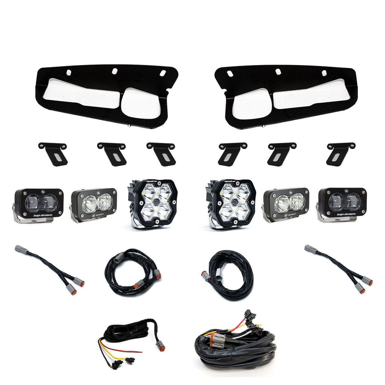 Baja Designs Squadron 2.0 Sport/S2 Sport/S2 SAE "Sportman" Fog Pocket Light Kit - Ford 2021-26 Bronco 2022-24 Bronco Raptor w/ Steel Bumper