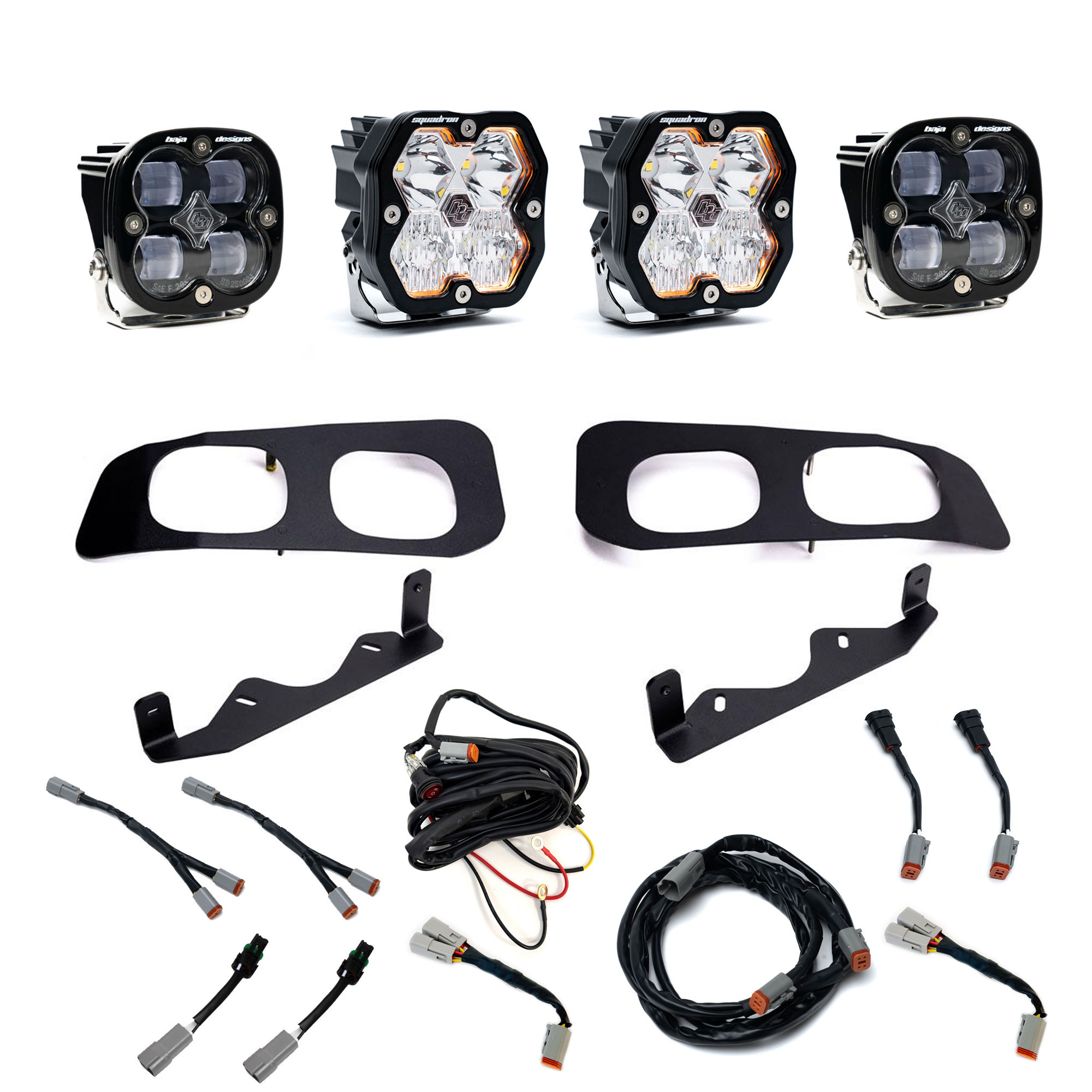 Baja Designs Squadron 2.0 Sport/Squadron SAE Dual Fog Pocket Light Kit - Ford 2023-26 F-250/350 Super Duty