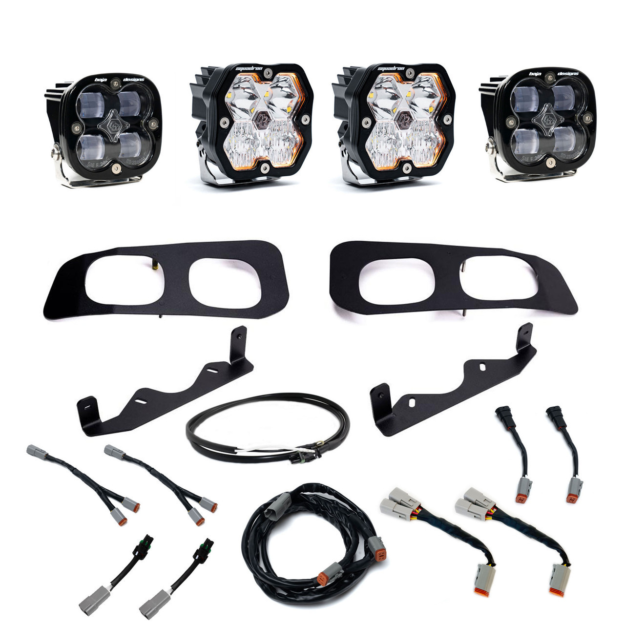 Baja Designs Squadron 2.0 Sport/Squadron SAE Dual Fog Pocket Light Kit - Ford 2023-26 F-250/350 Super Duty