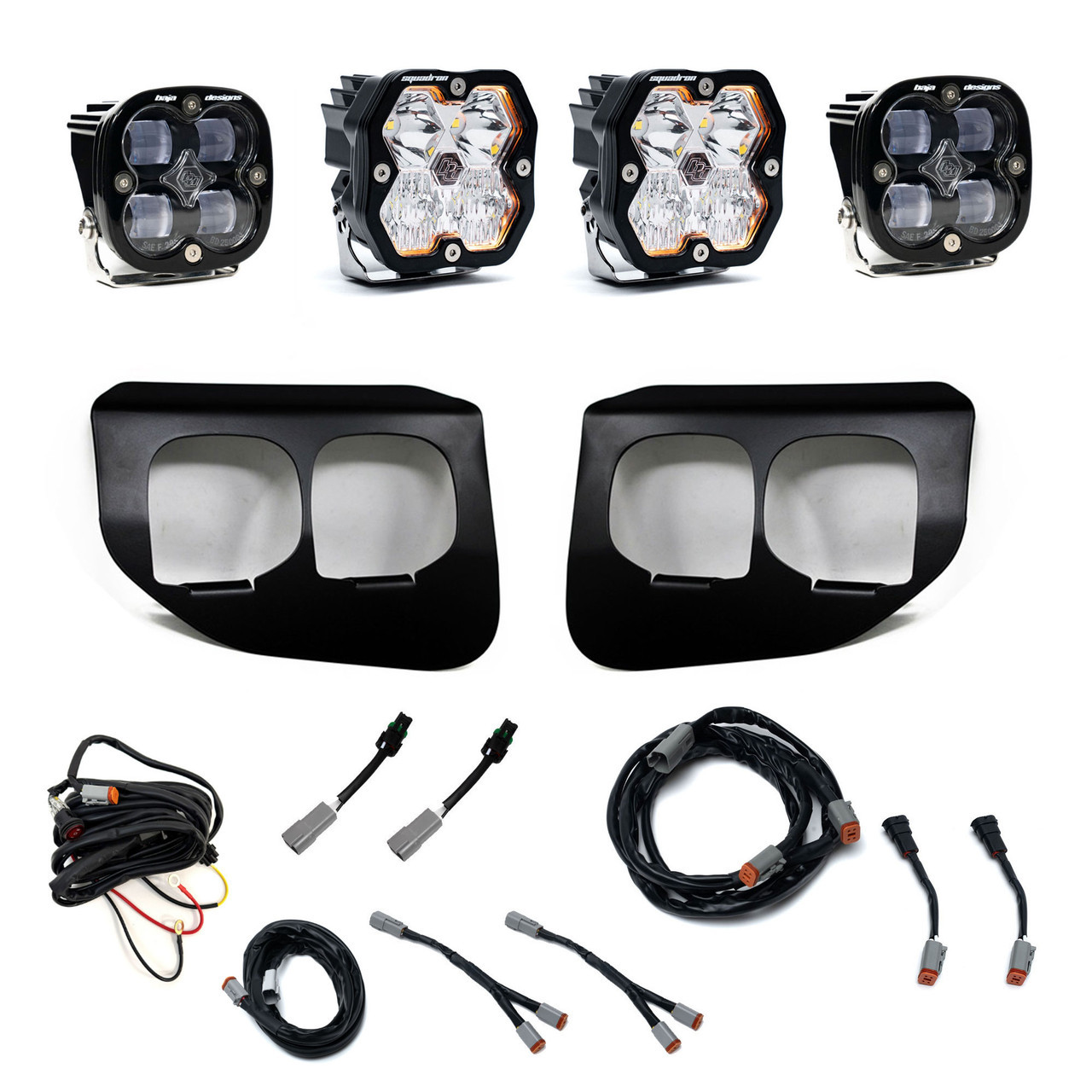 Baja Designs Squadron 2.0 Sport/Squadron SAE Dual Fog Pocket Light Kit - Ford 2020-22 F-250/350 Super Duty