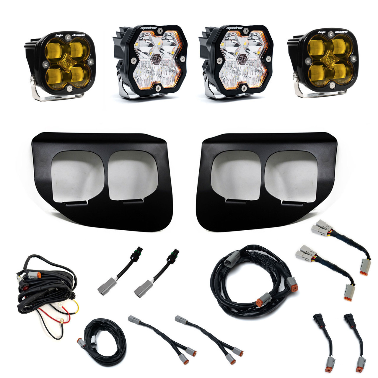 Baja Designs Squadron 2.0 Sport/Squadron SAE Dual Fog Pocket Light Kit - Ford 2020-22 F-250/350 Super Duty