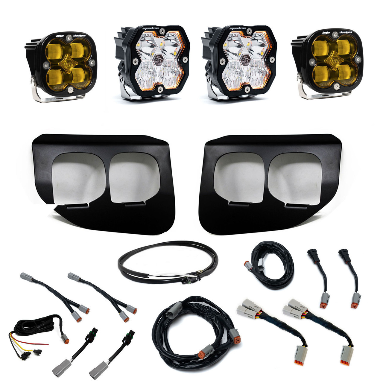 Baja Designs Squadron 2.0 Sport/Squadron SAE Dual Fog Pocket Light Kit - Ford 2020-22 F-250/350 Super Duty