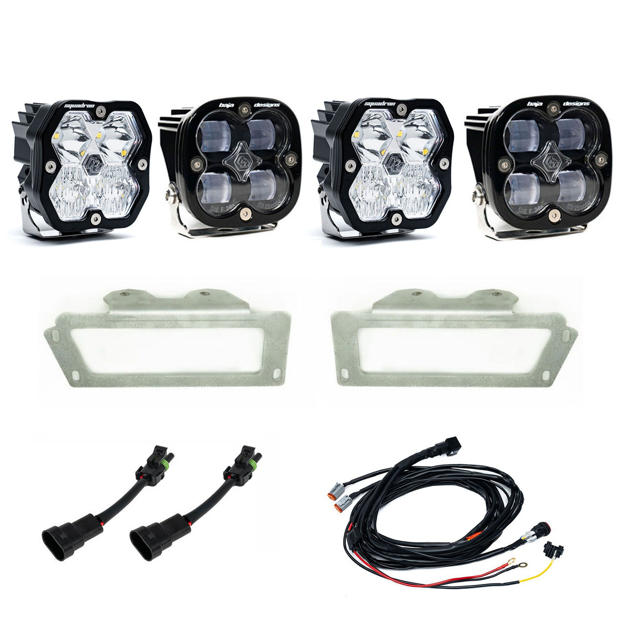 Baja Designs Squadron 2.0 Sport/Squadron SAE Dual Fog Pocket Light Kit - RAM 2009-12 1500 2010-18 2500/3500