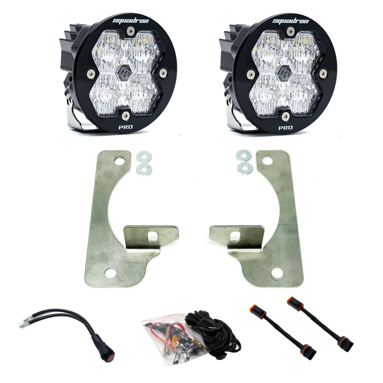 Baja Designs Squadron-R 2.0 Pro Fog Pocket Light Kit - Jeep Wrangler JL/Gladiator JT w/ OE Rubicon Bumper