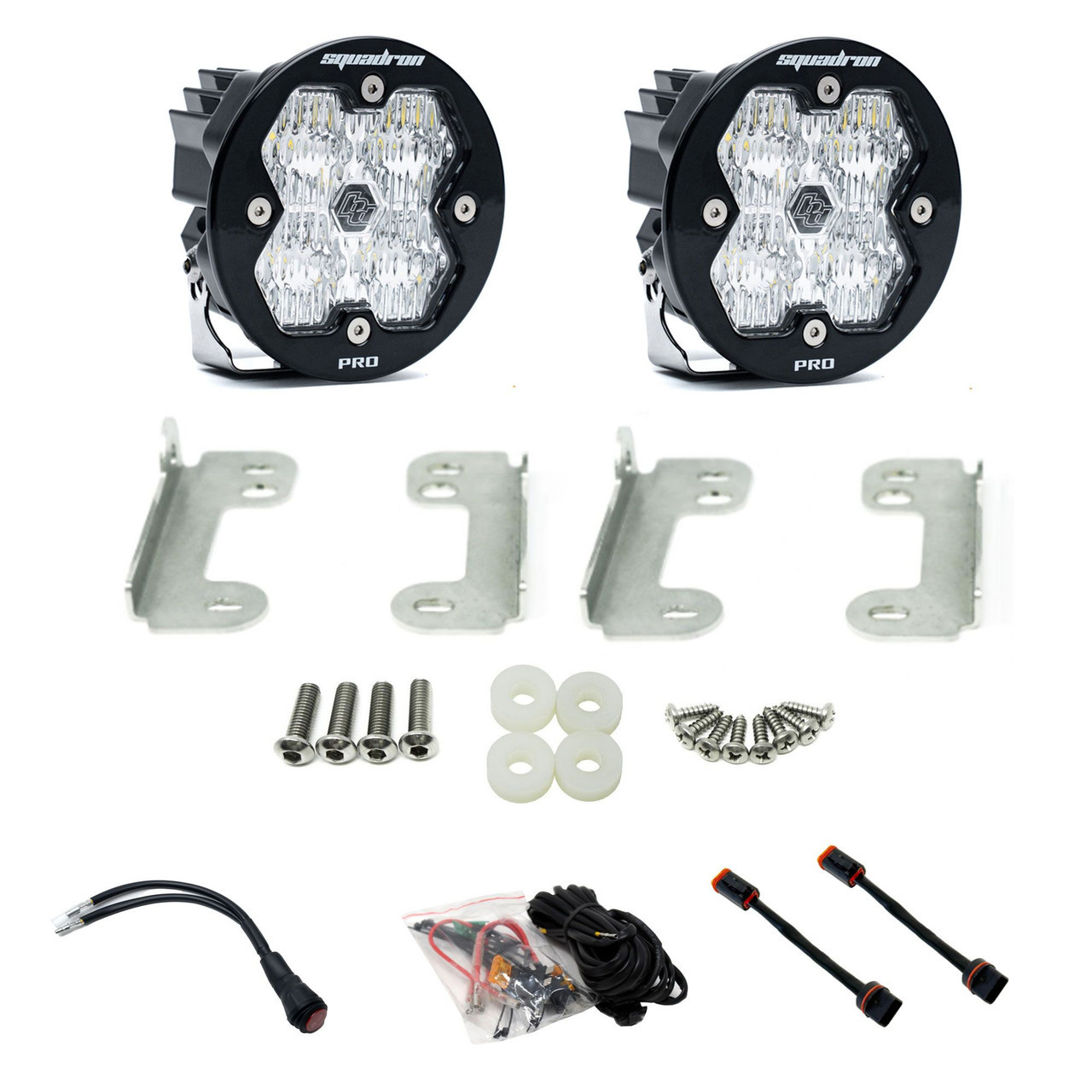 Baja Designs Squadron-R 2.0 Pro Fog Pocket Light Kit - Jeep Wrangler JL/Gladiator JT w/ OE Sahara Bumper