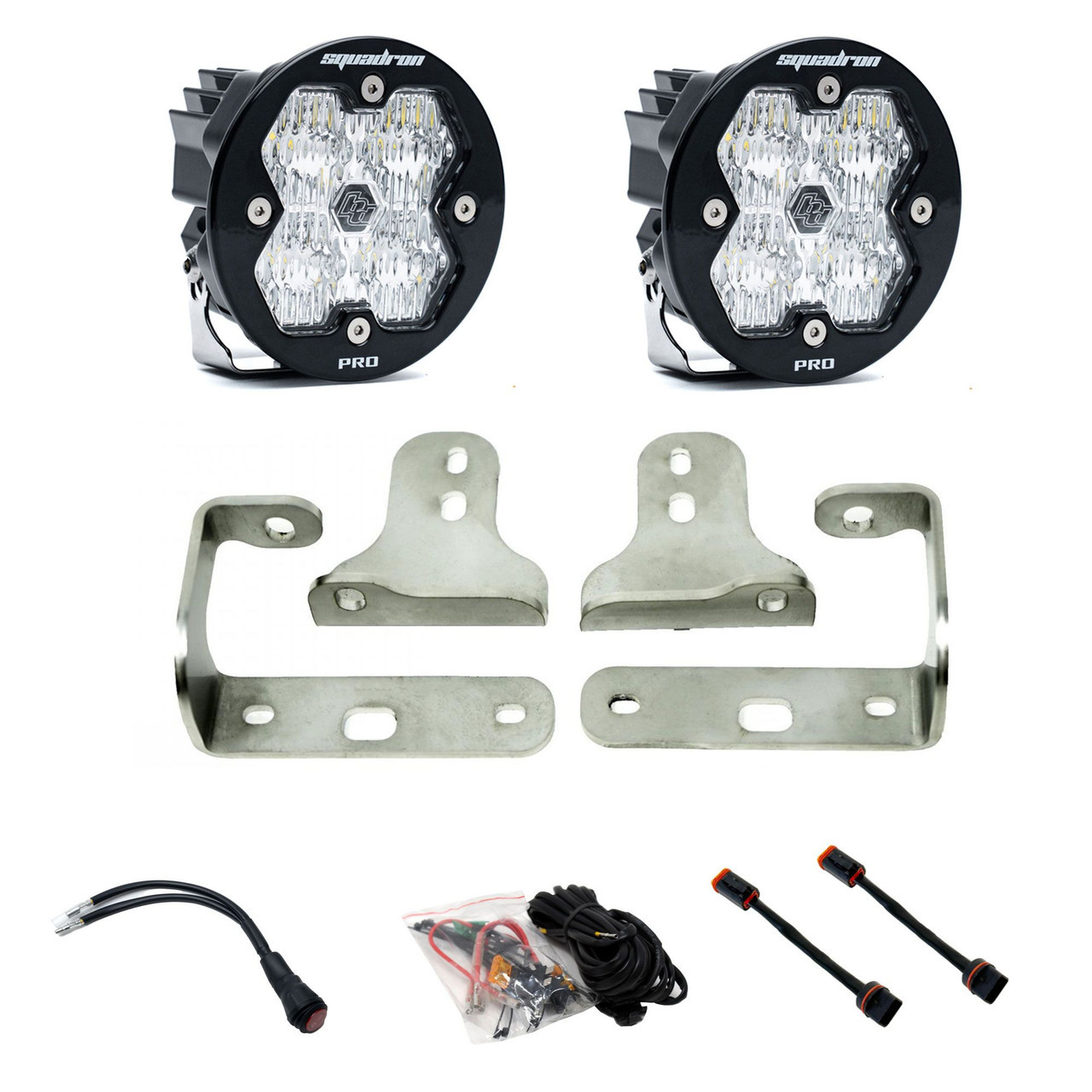 Baja Designs Squadron-R 2.0 Pro Fog Pocket Light Kit - Jeep Wrangler JL/Gladiator JT w/ OE Sport Bumper