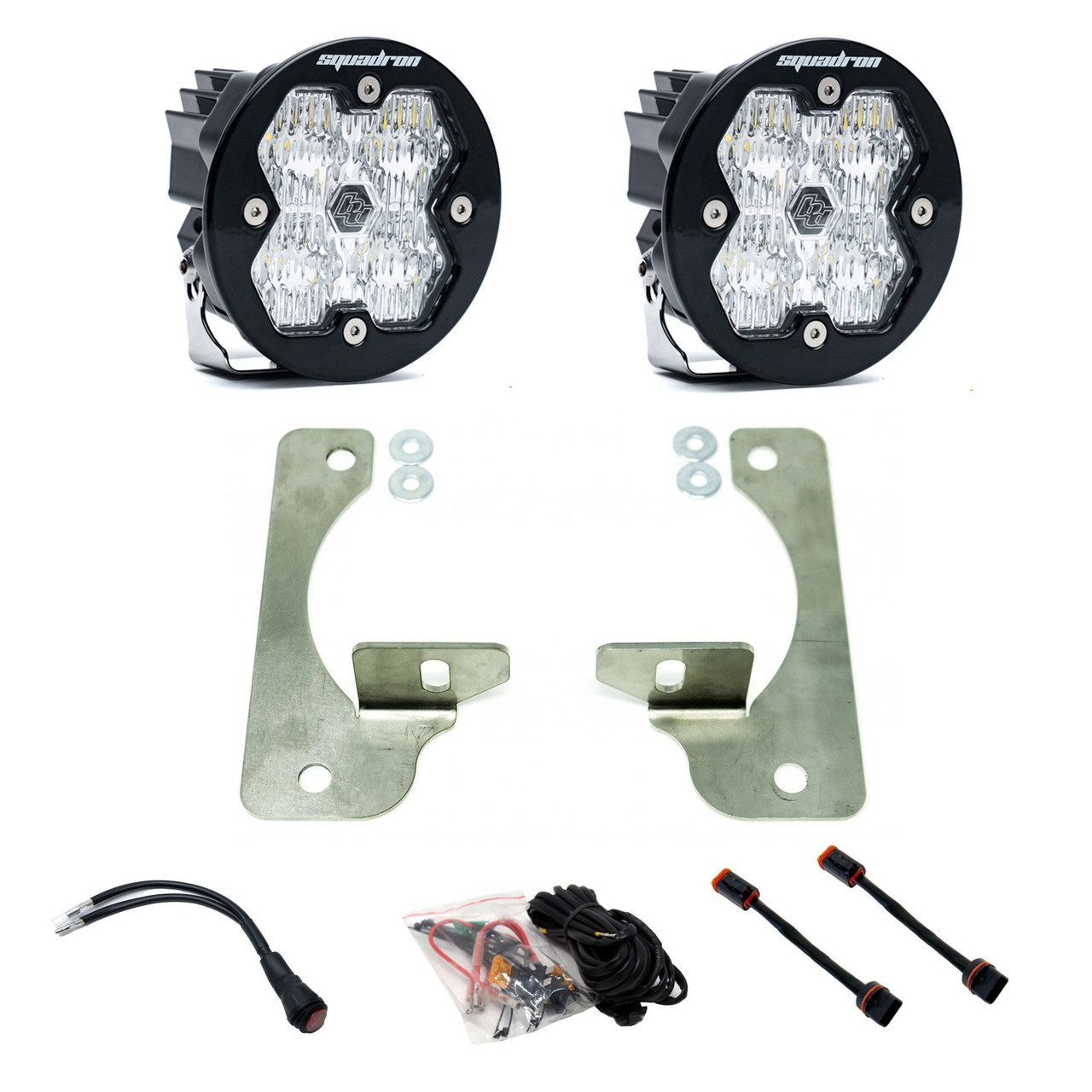 Baja Designs Squadron-R 2.0 Sport Fog Pocket Light Kit - Jeep Wrangler JL/Gladiator JT w/ OE Rubicon Bumper