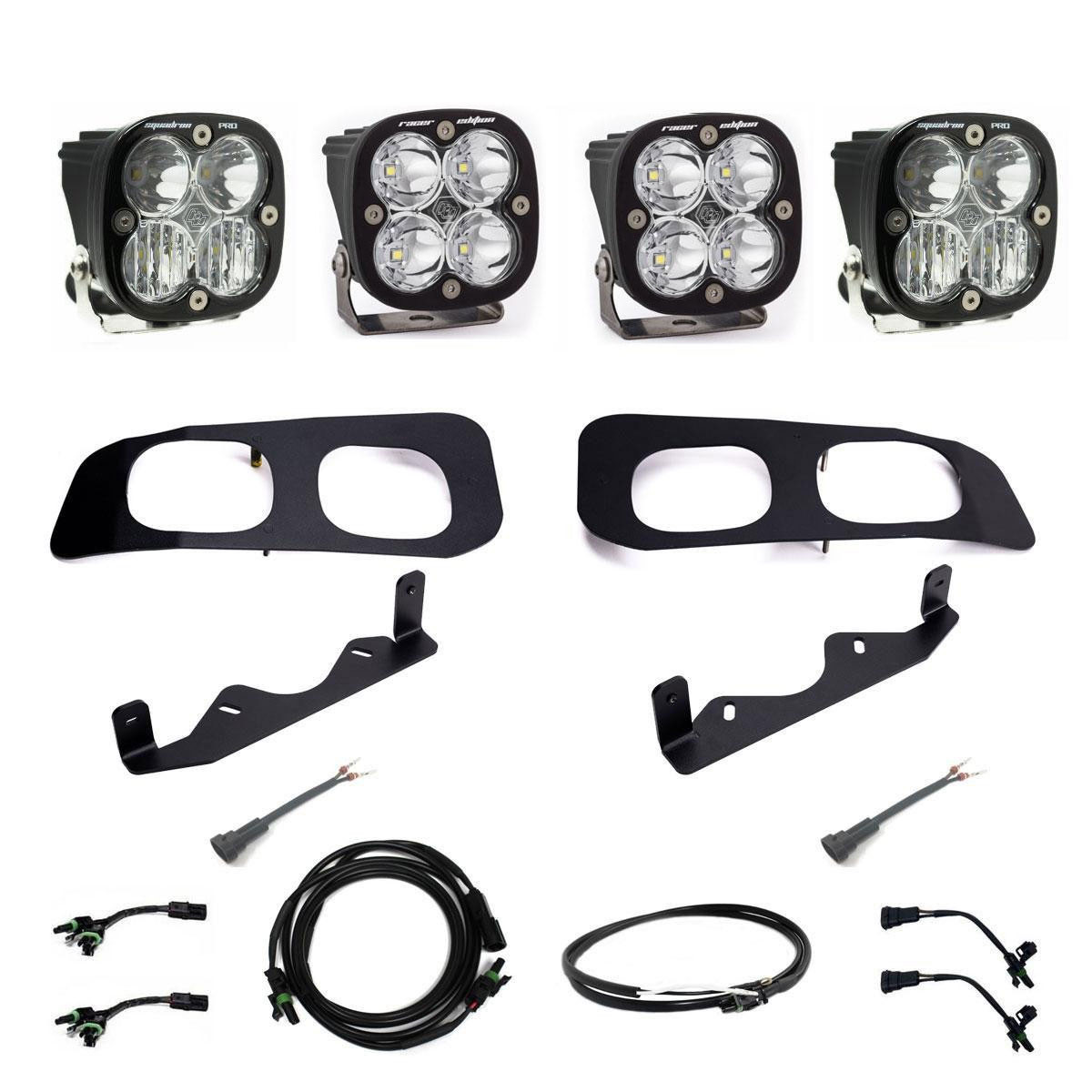 Baja Designs Squadron Racer/Pro Unlimited Dual Fog Pocket Light Kit 2023-2025 Ford F-250/F-350 Super Duty