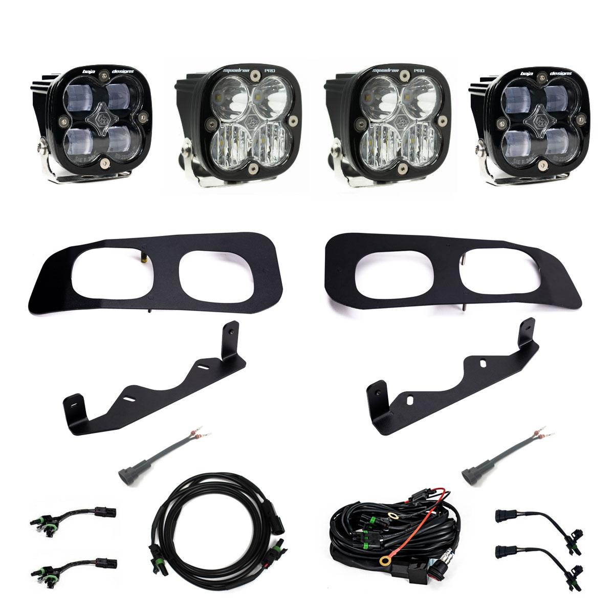 Baja Designs Squadron SAE/PRO Dual Fog Pocket Light Kit 2023-2025 Ford F-250/F-350 Super Duty