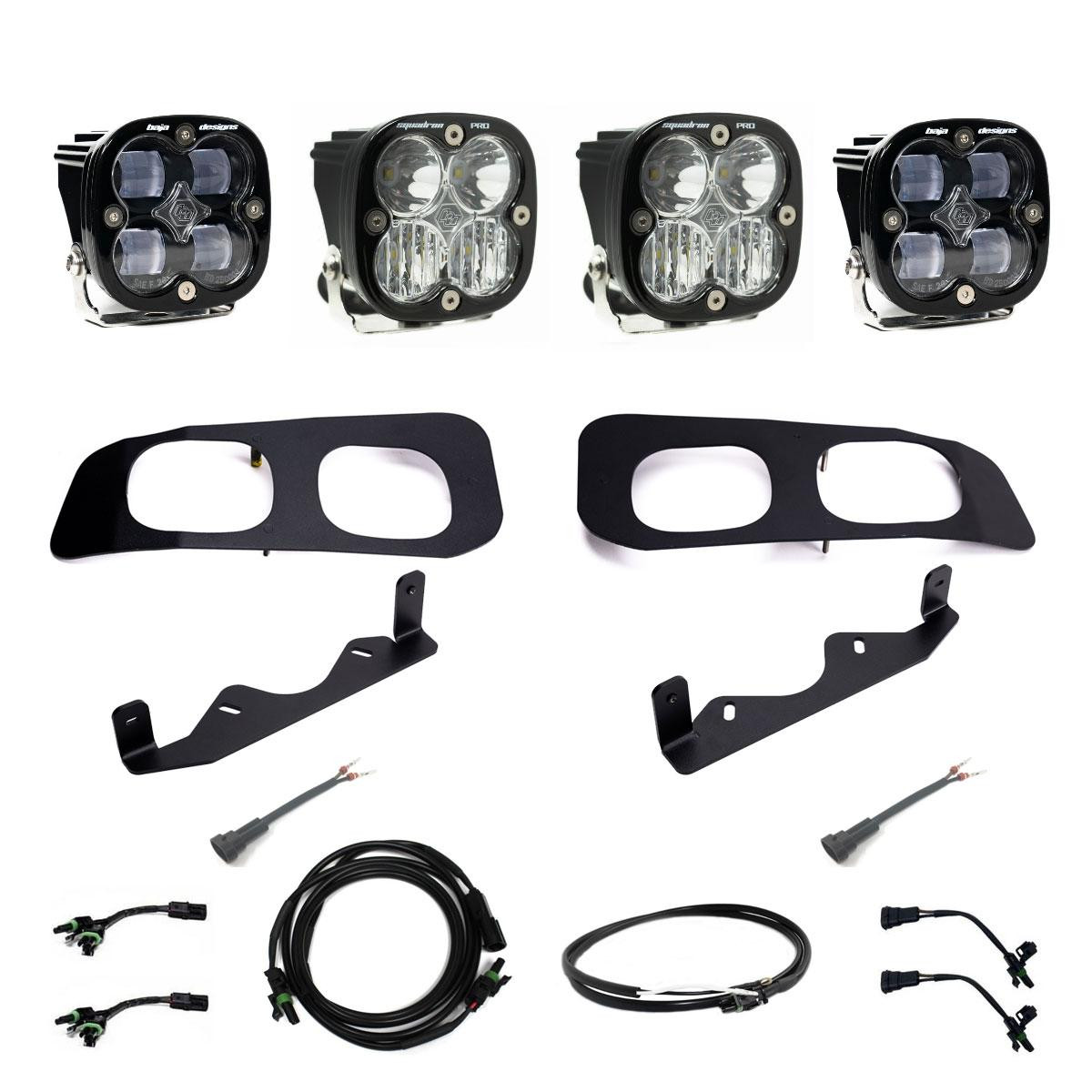 Baja Designs Squadron SAE/PRO Dual Fog Pocket Light Kit 2023-2025 Ford F-250/F-350 Super Duty