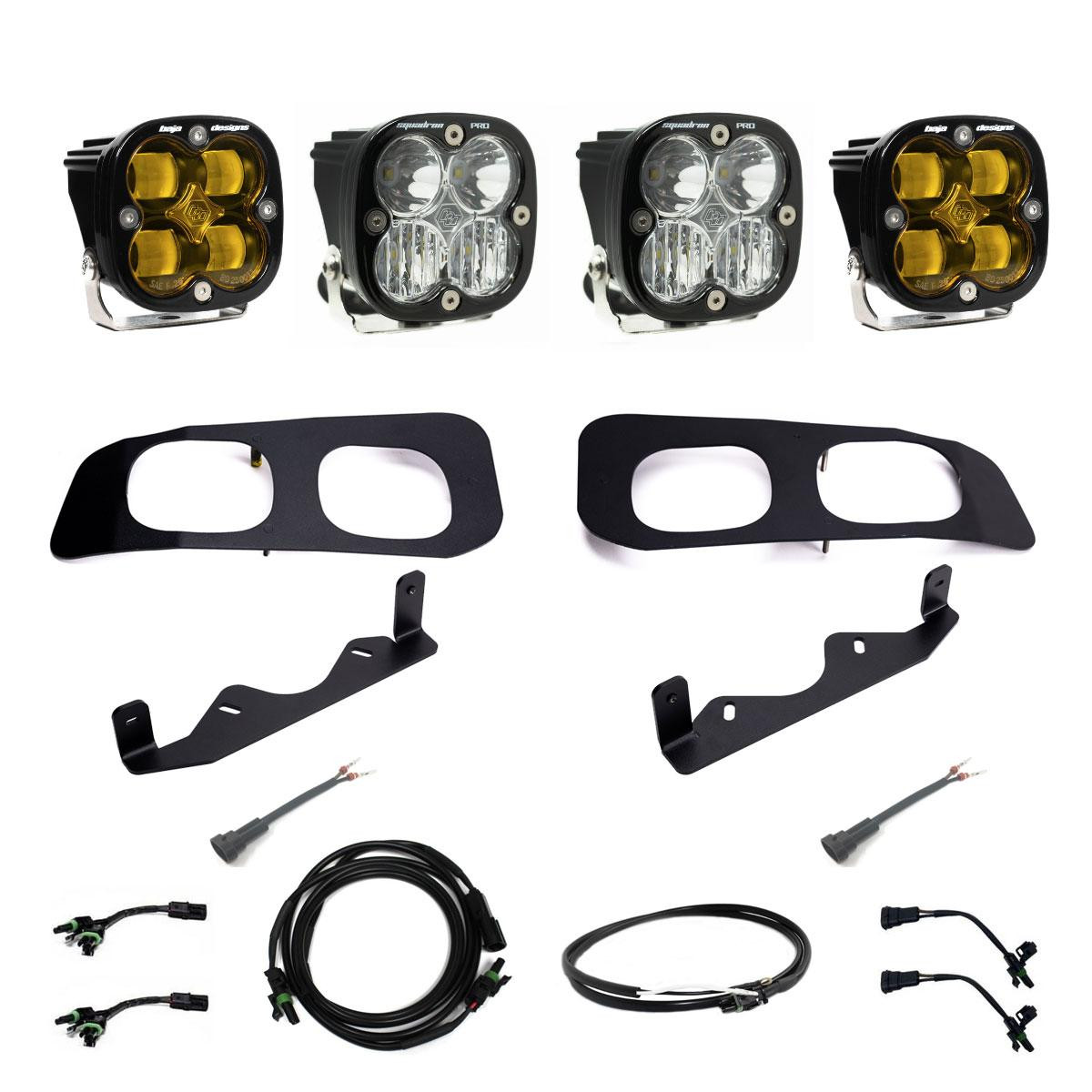 Baja Designs Squadron SAE/PRO Dual Fog Pocket Light Kit 2023-2025 Ford F-250/F-350 Super Duty