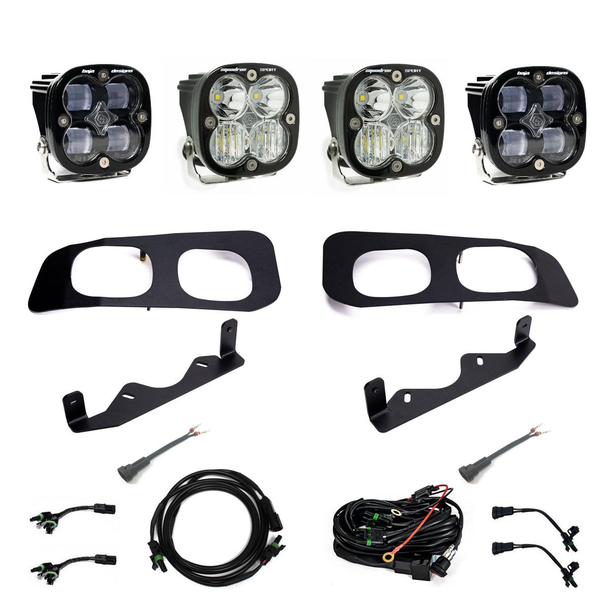 Baja Designs Squadron SAE/Sport Dual Fog Pocket Light Kit 2023-2025 Ford F-250/F-350 Super Duty