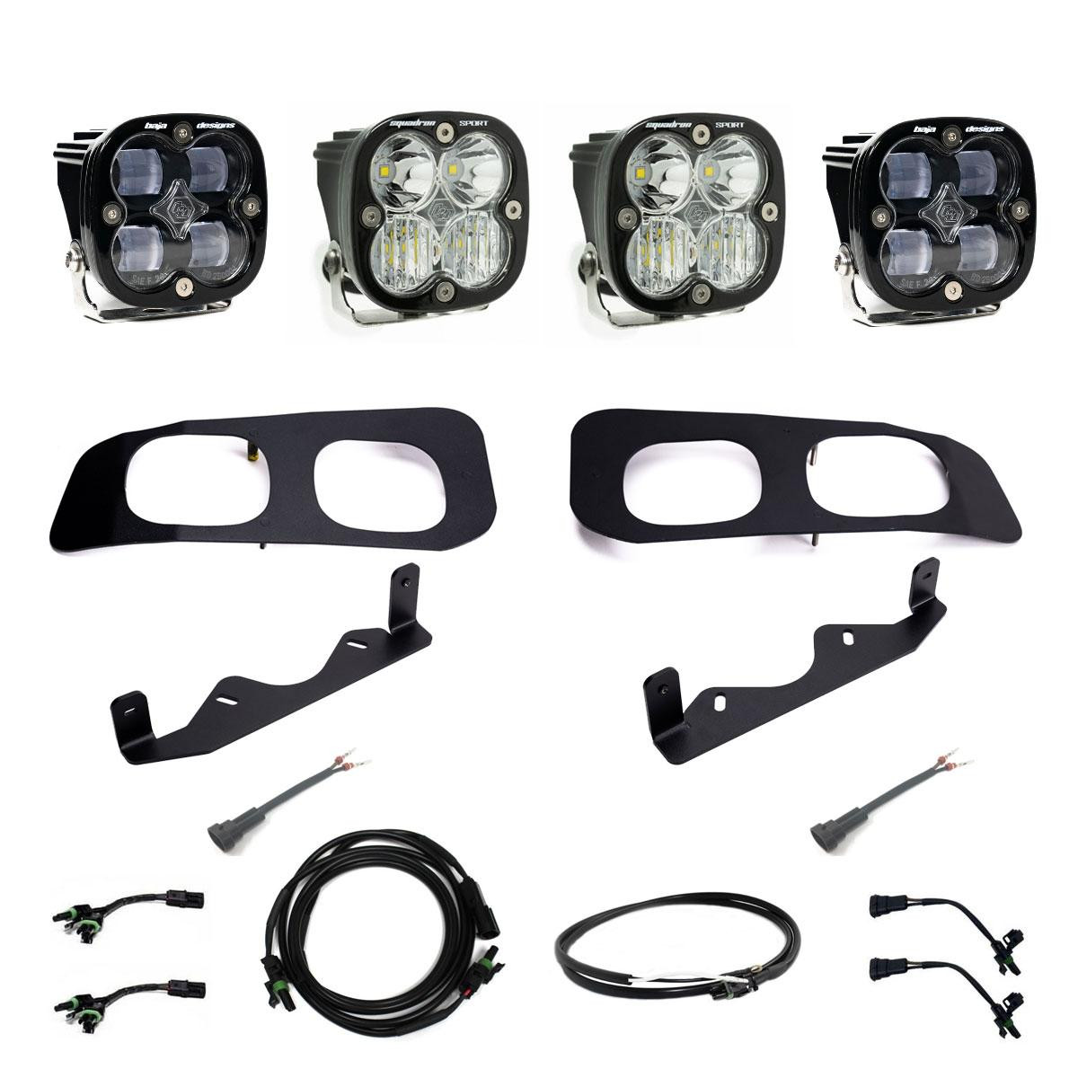 Baja Designs Squadron SAE/Sport Dual Fog Pocket Light Kit 2023-2025 Ford F-250/F-350 Super Duty