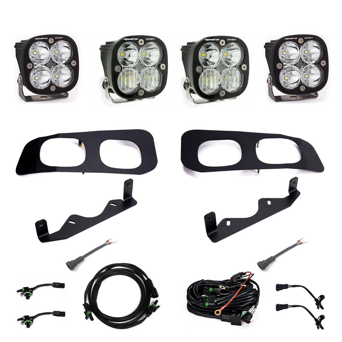 Baja Designs Squadron Sport Dual Fog Pocket Light Kit 2023-2025 Ford F-250/F-350 Super Duty