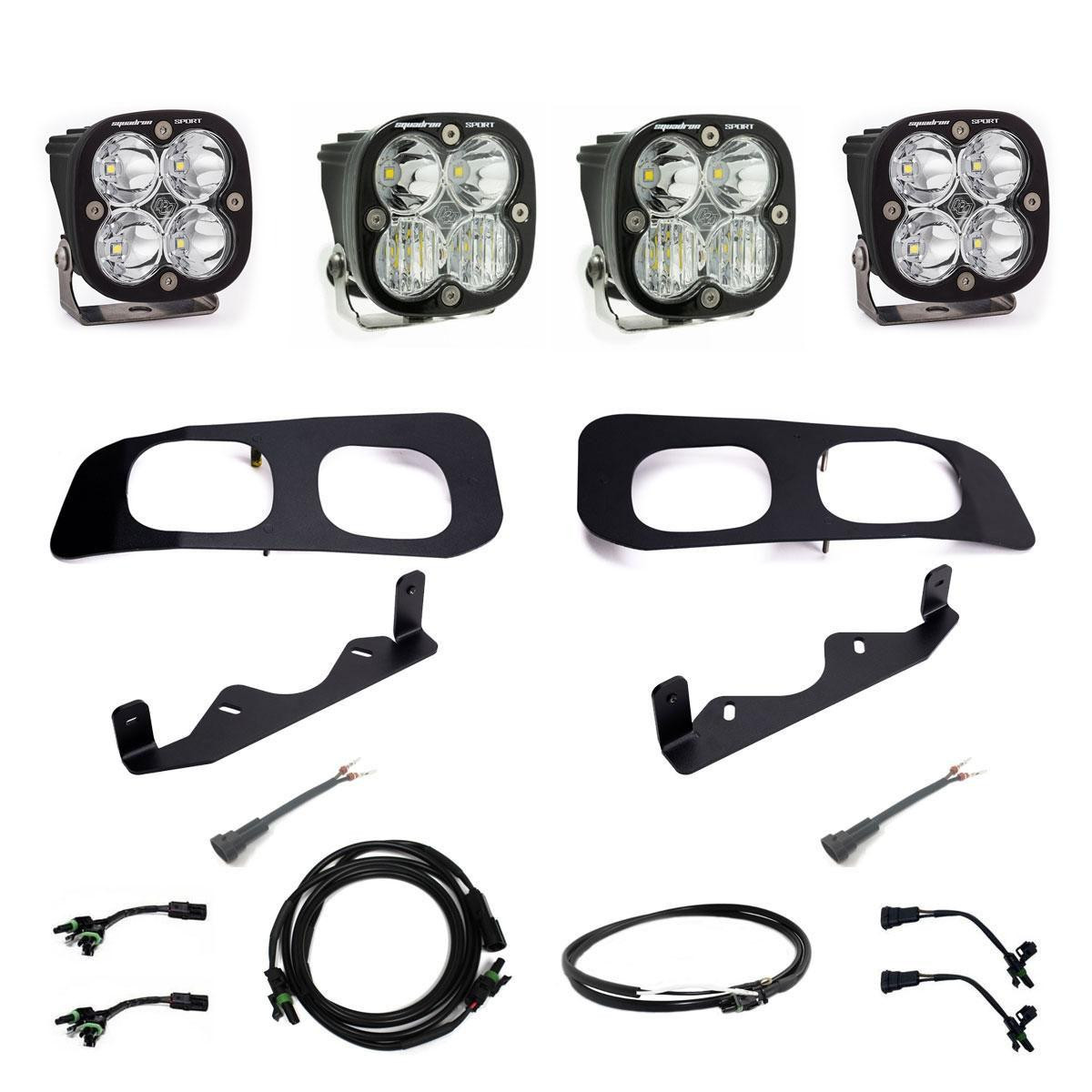 Baja Designs Squadron Sport Dual Fog Pocket Light Kit 2023-2025 Ford F-250/F-350 Super Duty