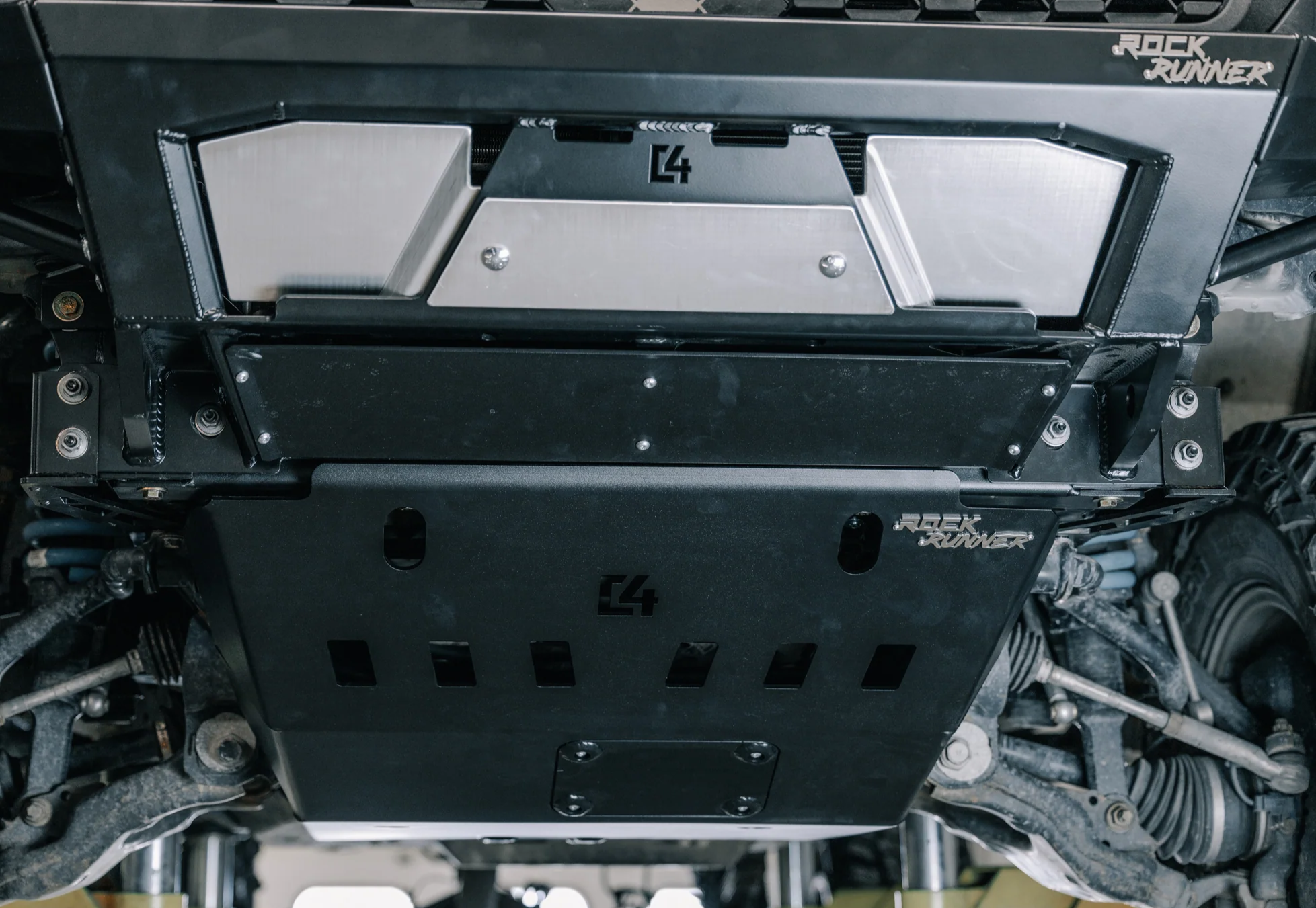 C4 Fabrication 3rd Gen Tacoma Rock Runner Front Skid Plate W/ Cross Member Delete 2016-2023