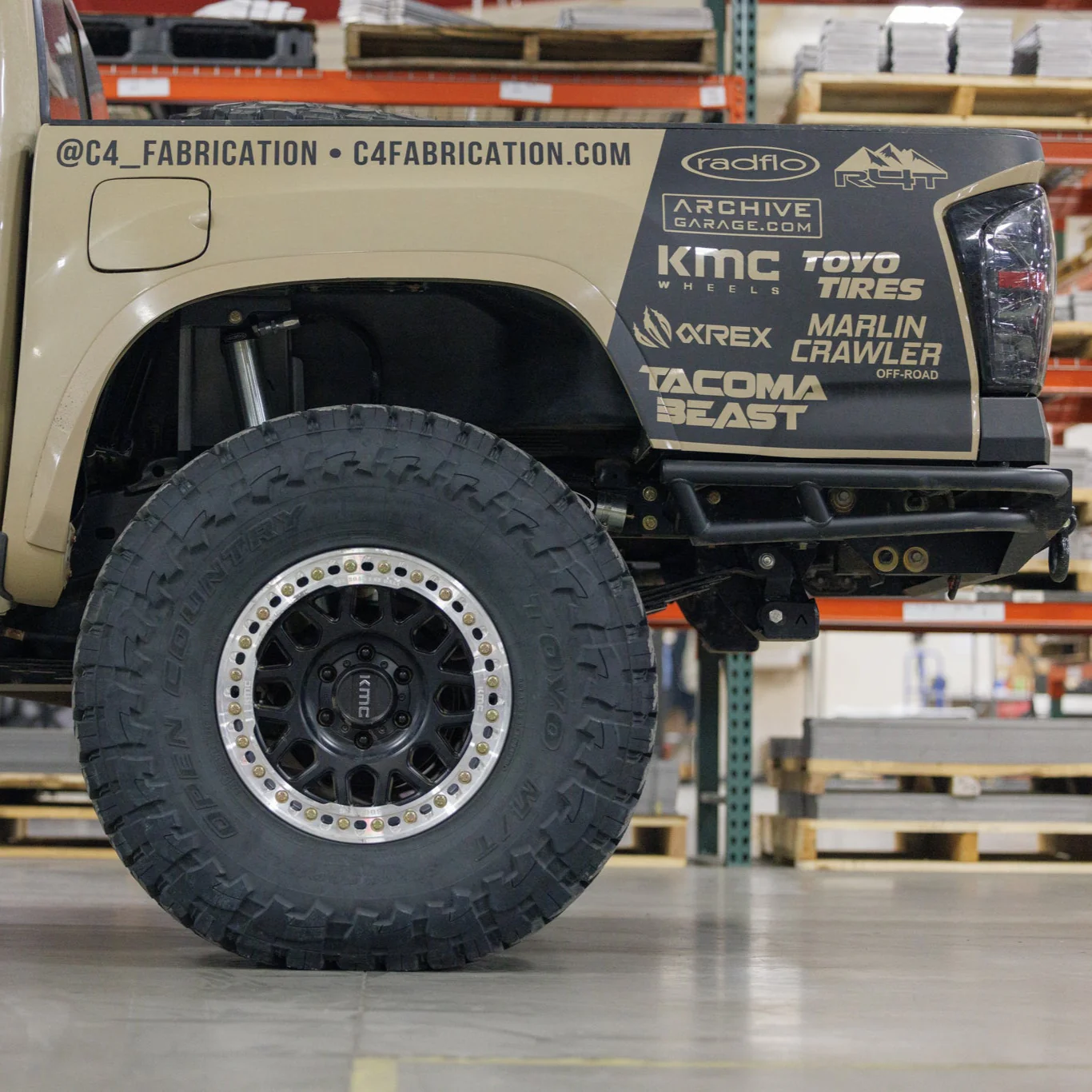 C4 Fabrication 3rd Gen Tacoma Rock Runner High Clearance Rear Bumper 2016-2023