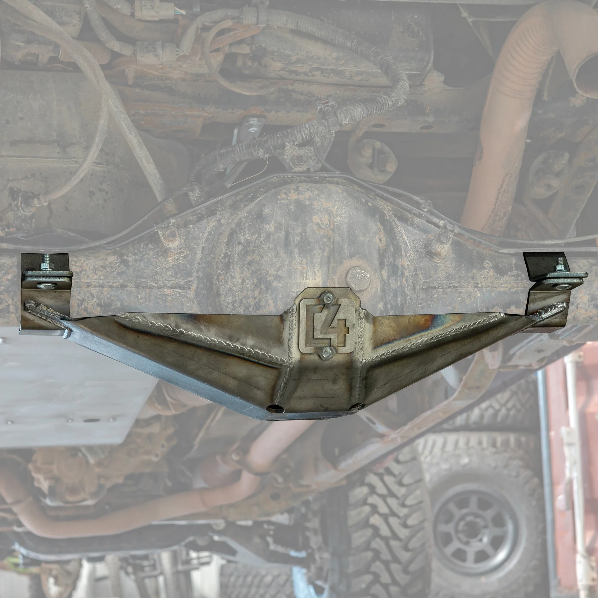 C4 Fabrication Tacoma T2 Rear Differential Skid Plate