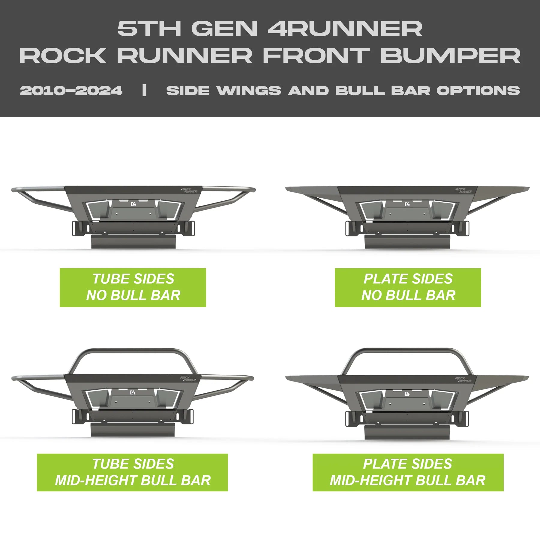 C4 Fabrication 2010-2024 Toyota 4Runner (5th Gen) Rock Runner Front Bumper